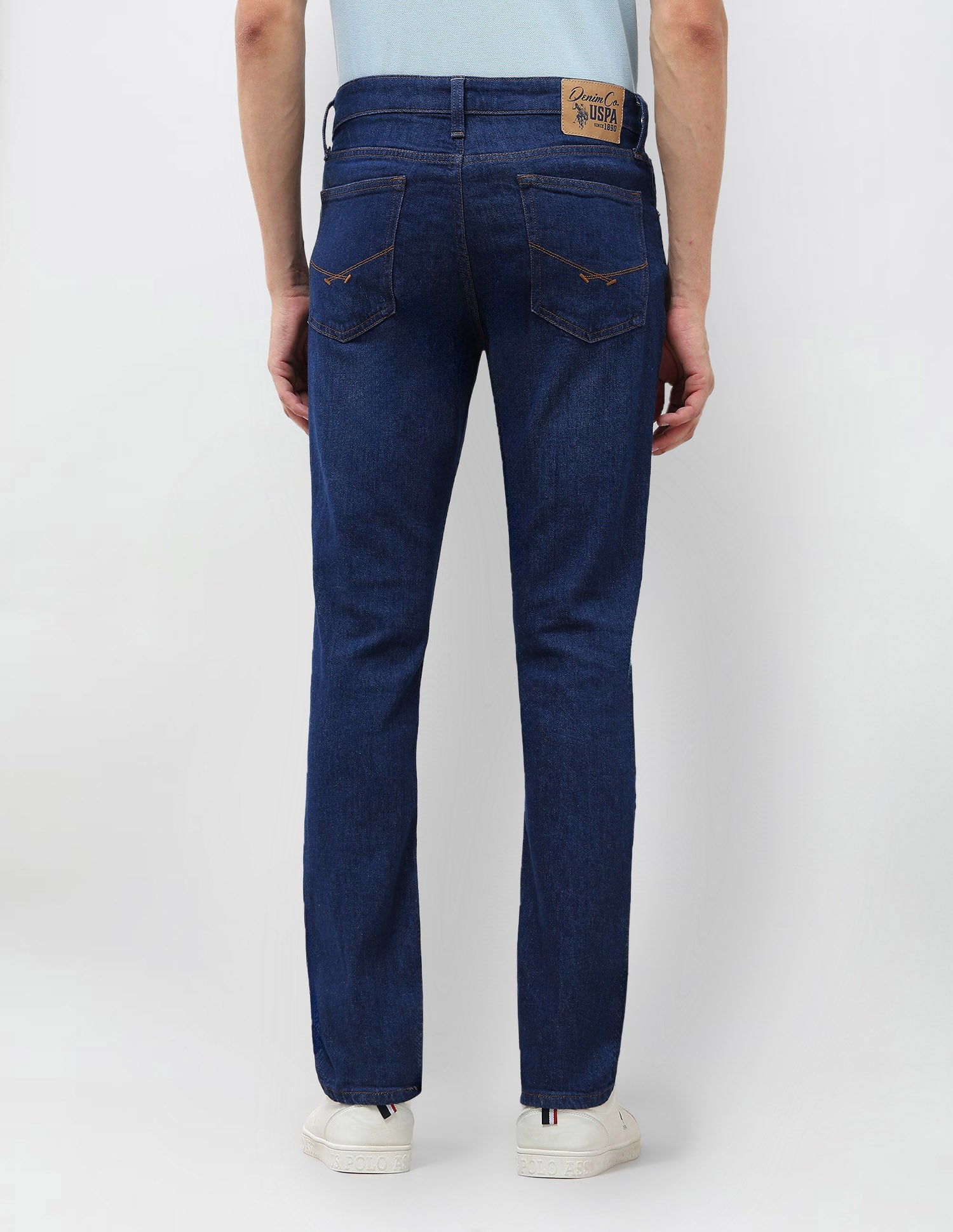 Brandon Slim Tapered Fit Whiskered Jeans Indigo - U.S. POLO ASSN. | Large