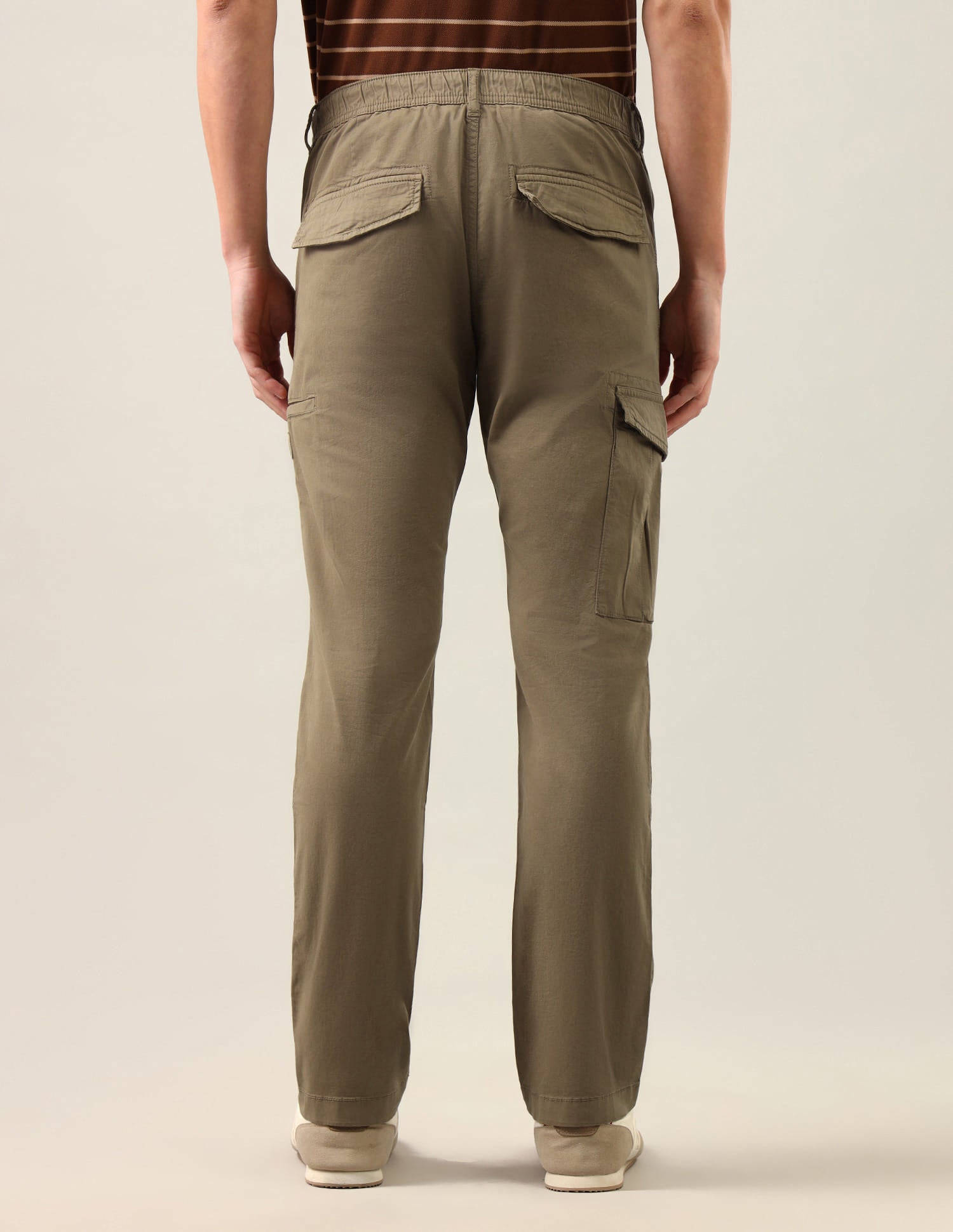 Harold Slim Straight Fit Twill Cargos Brown - U.S. Polo Assn. India | Large