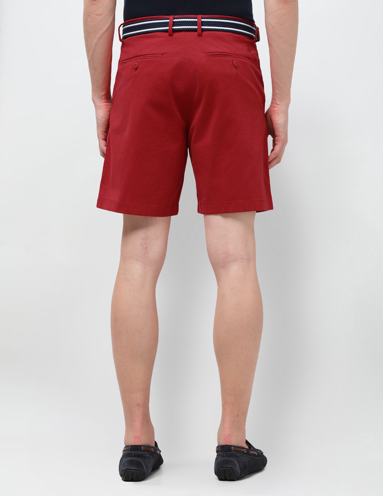 Slim Fit Twill Shorts Red - U.S. Polo Assn. India | Large