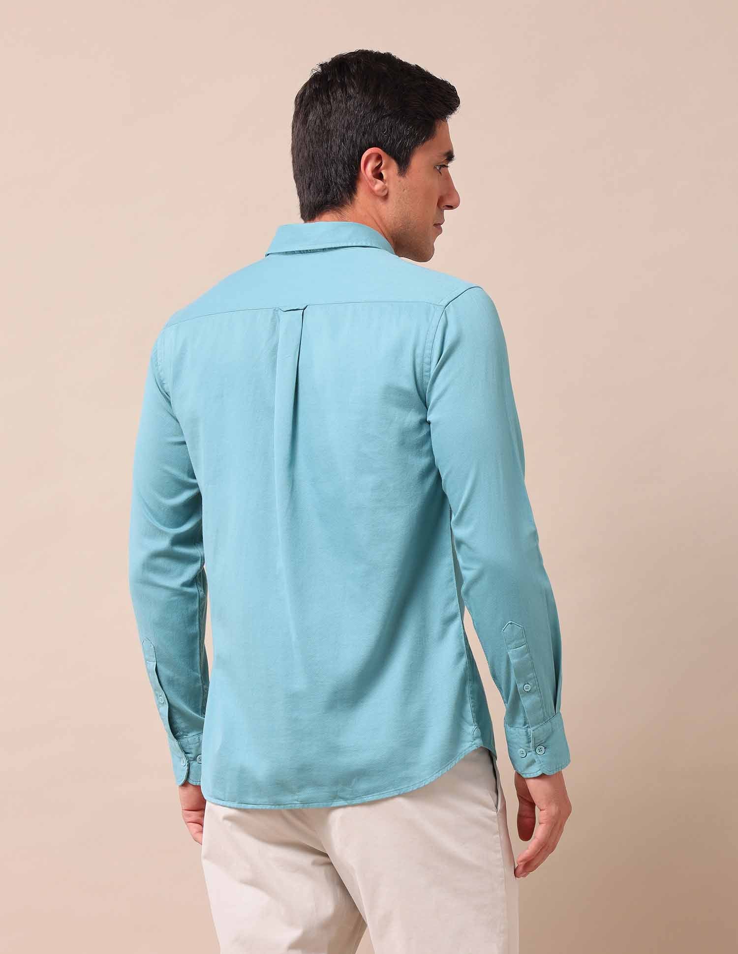 Solid Regular Shirt Teal - U.S. Polo Assn. India | Large
