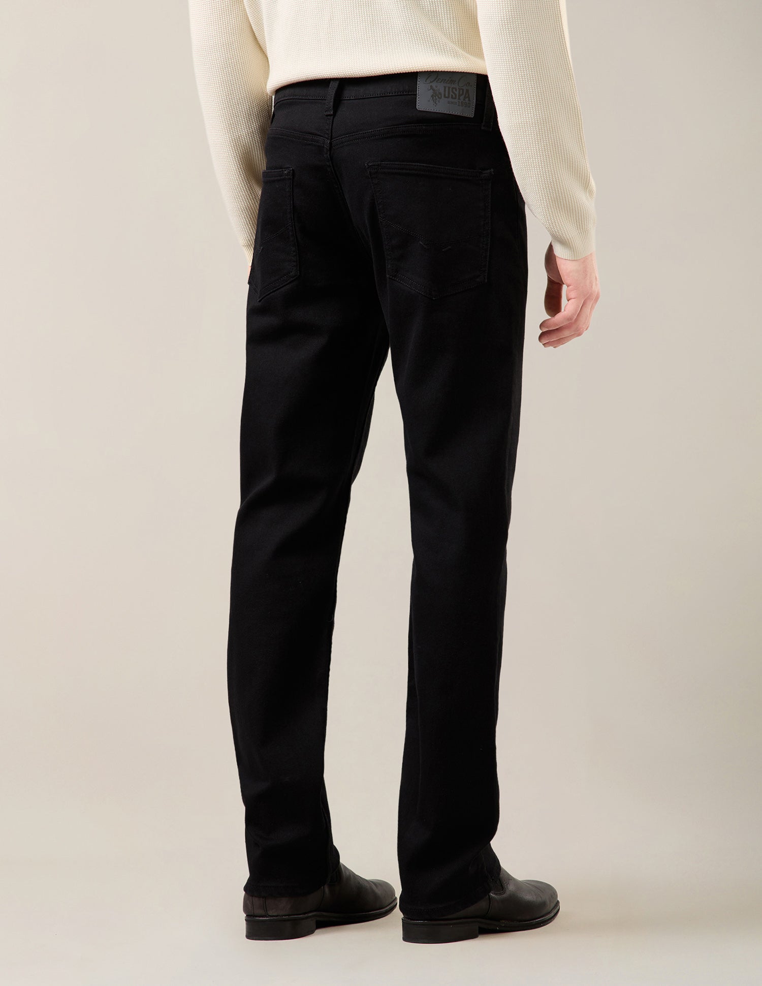 Harold Slim Straight Fit Black Jeans Black - U.S. Polo Assn. India | Large