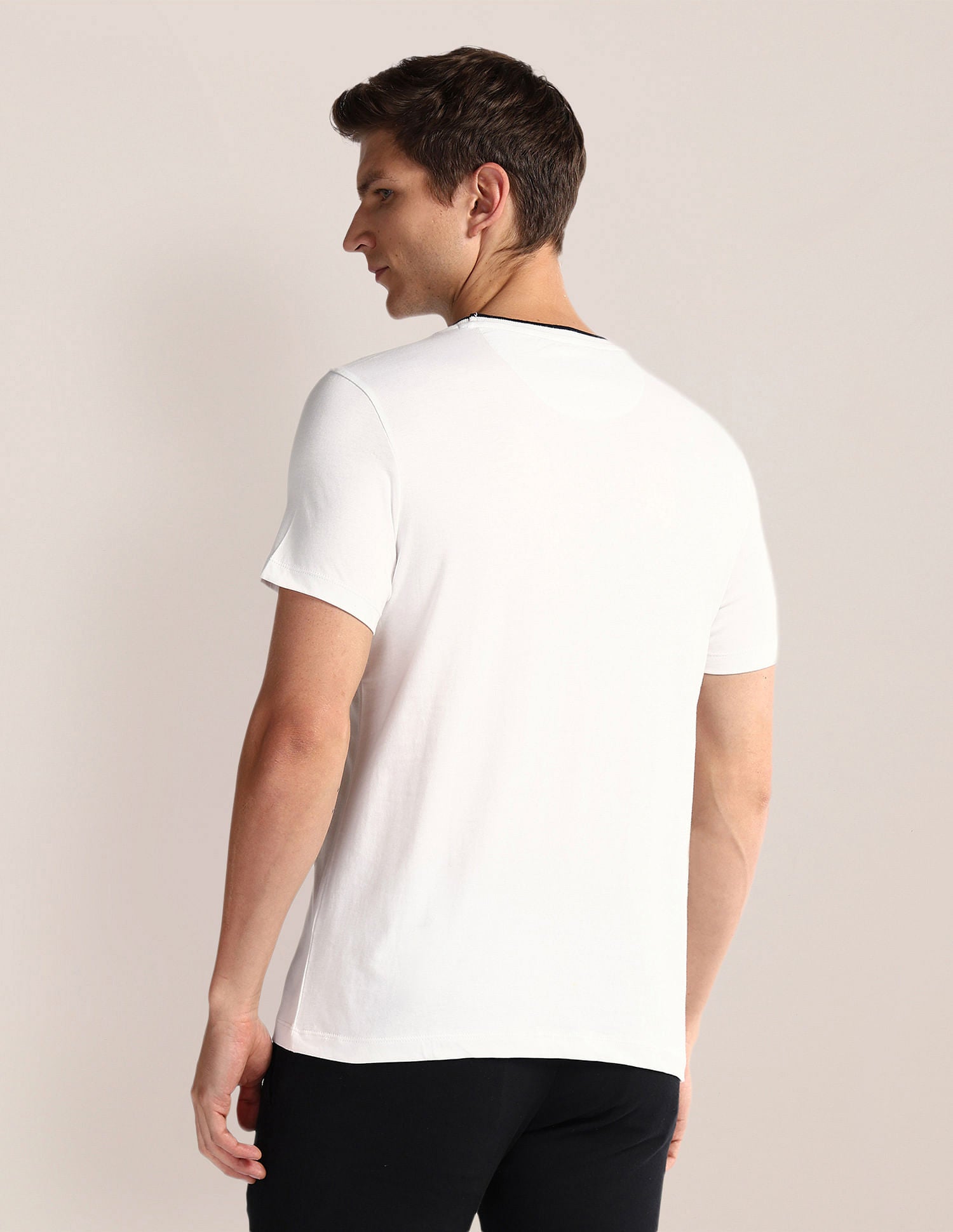 Brand Print Slim T-Shirt White - U.S. POLO ASSN. | Large