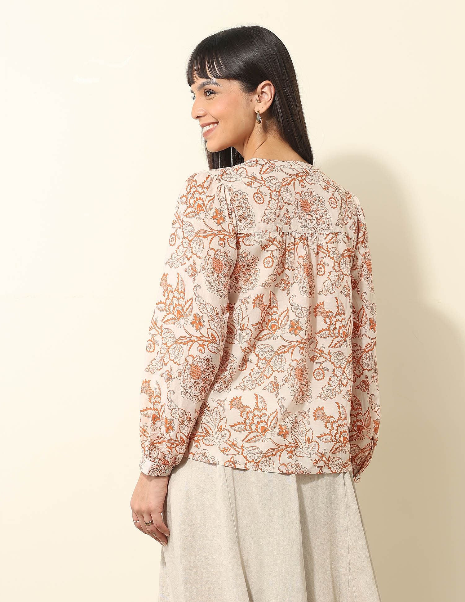 Floral Printed Top Multi - U.S. Polo Assn. India | Large