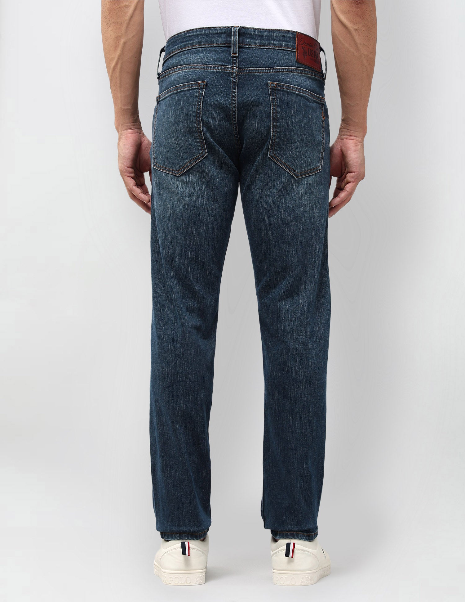 Brandon Slim Tapered Fit Blue Jeans Dark Wash - U.S. POLO ASSN. | Large