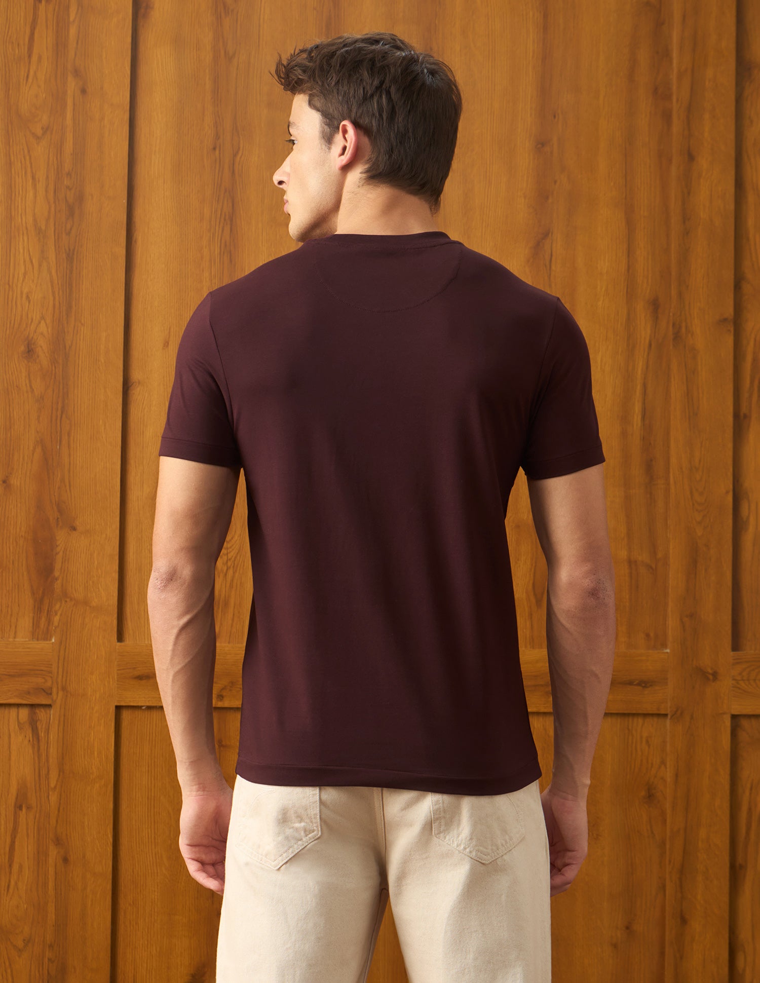 Brand Printed Slim Fit T-Shirt Maroon - U.S. Polo Assn. India | Large