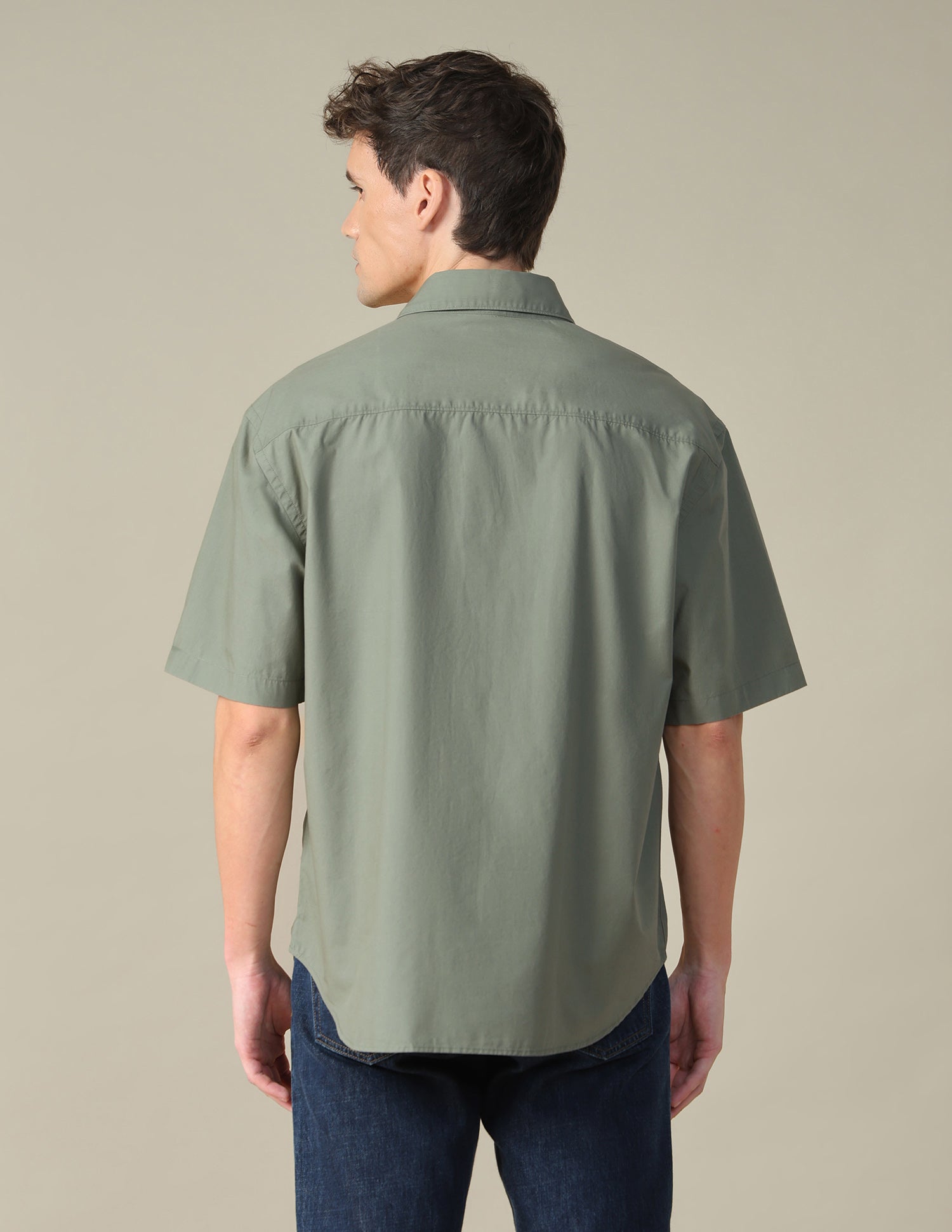 Graphic Brand Embroidered Regular Fit Shirt Green - U.S. Polo Assn. India | Large