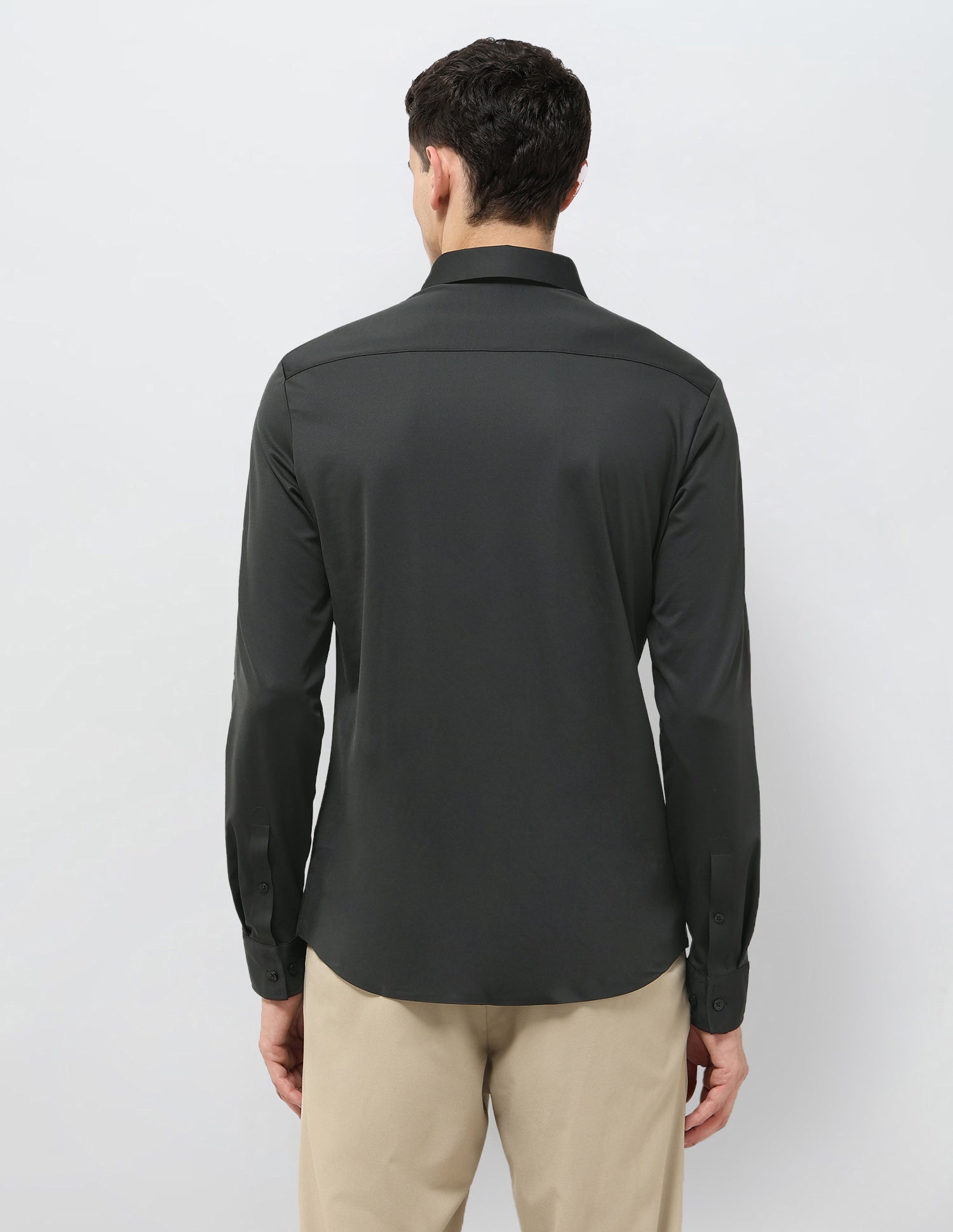 Solid Tailored Fit Shirt Dark Grey - U.S. POLO ASSN. | Large