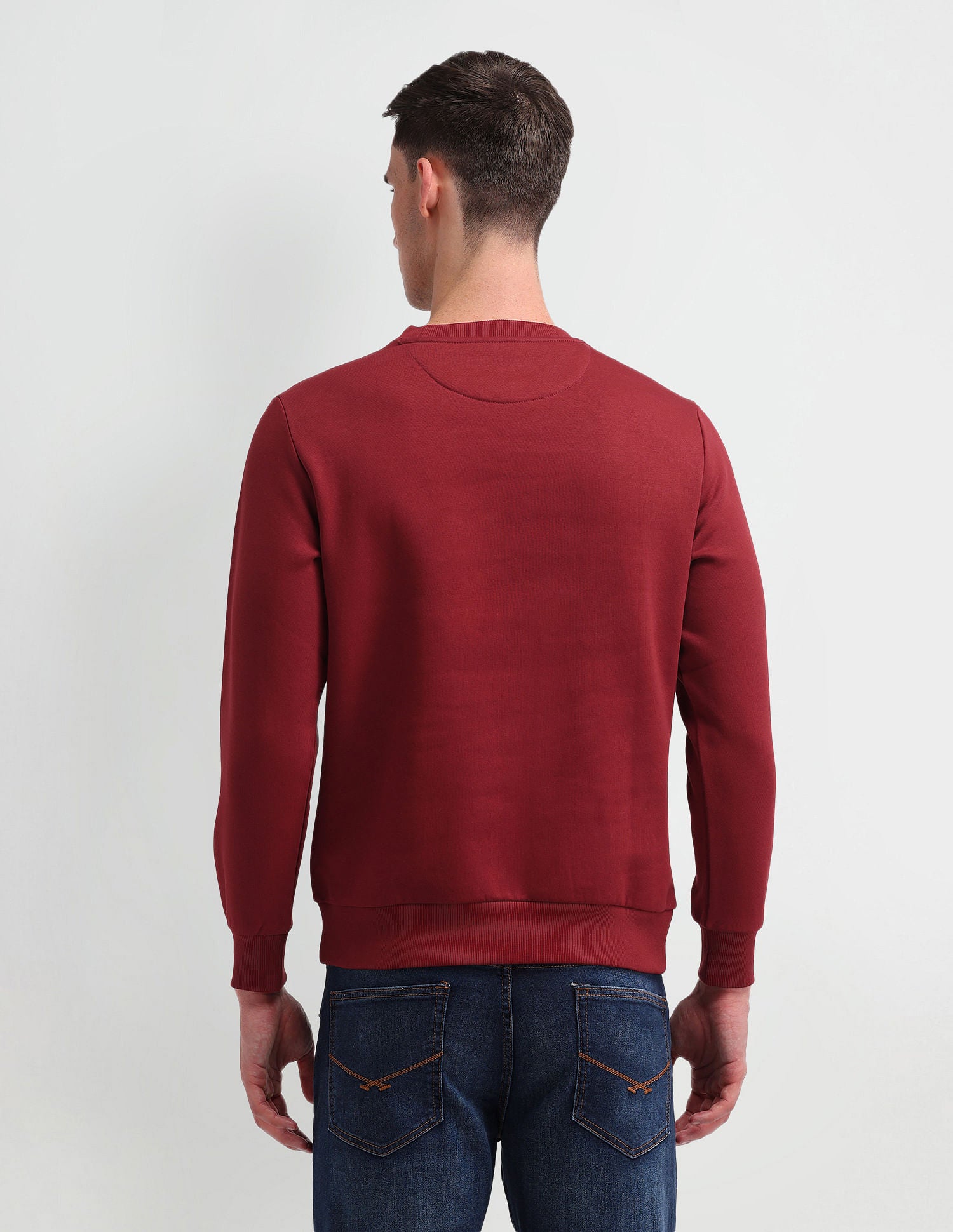 Regular Fit Brand Appliqued Sweatshirt Wine - U.S. Polo Assn. India | Large