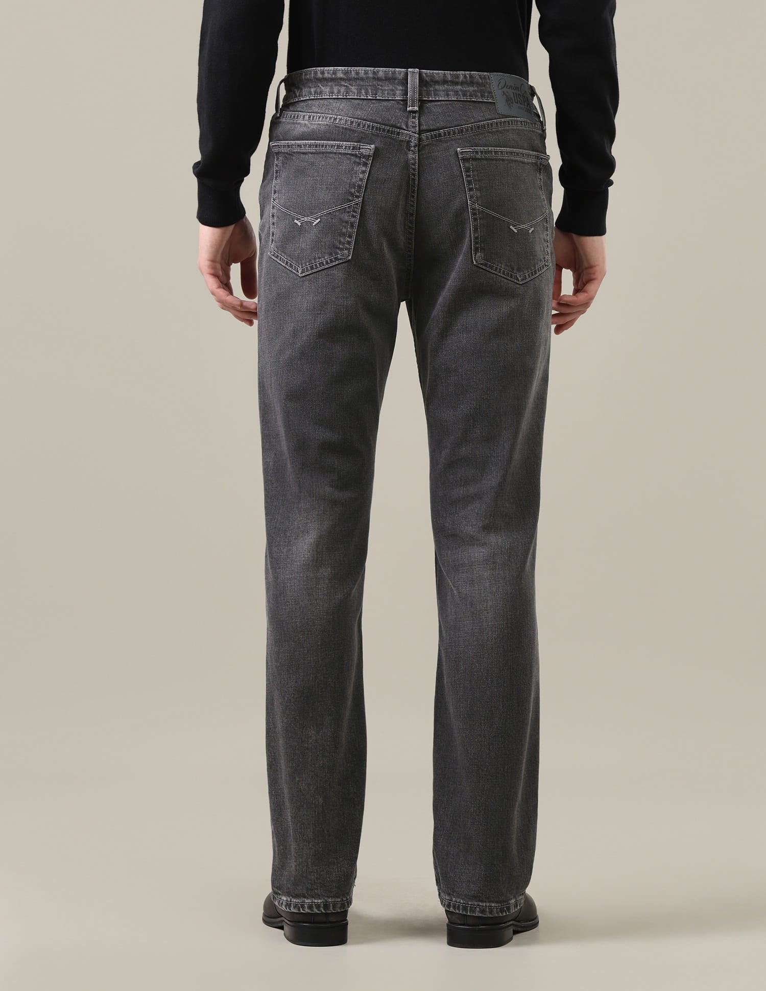 Connor Bootcut Fit Black Jeans Grey - U.S. Polo Assn. India | Large