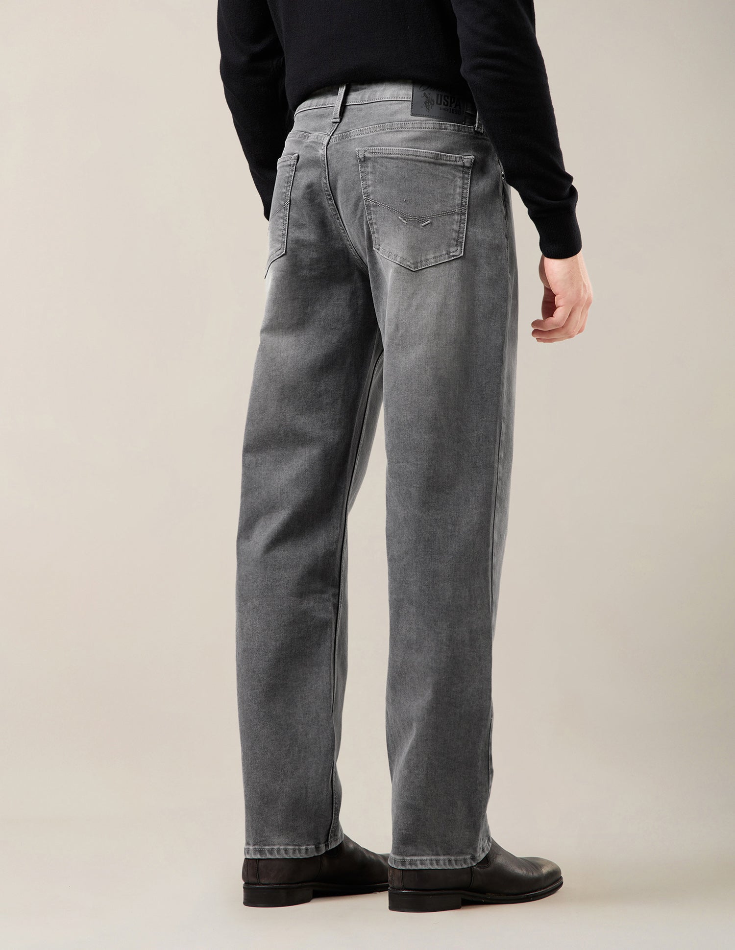 Shawn Relaxed Fit Grey Jeans Grey - U.S. Polo Assn. India | Large