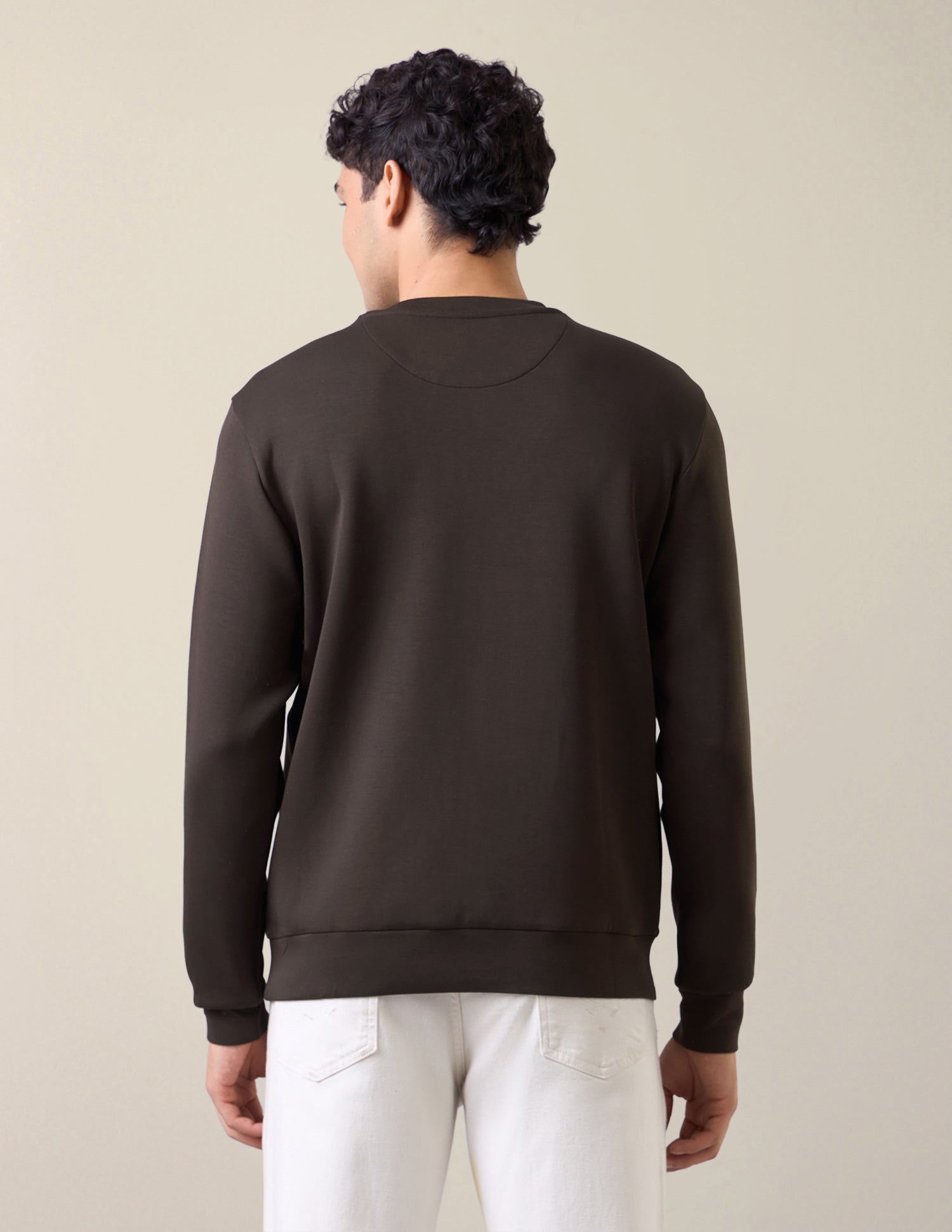 Brand Applique Slim Fit Sweatshirt Dark Brown - U.S. Polo Assn. India | Large