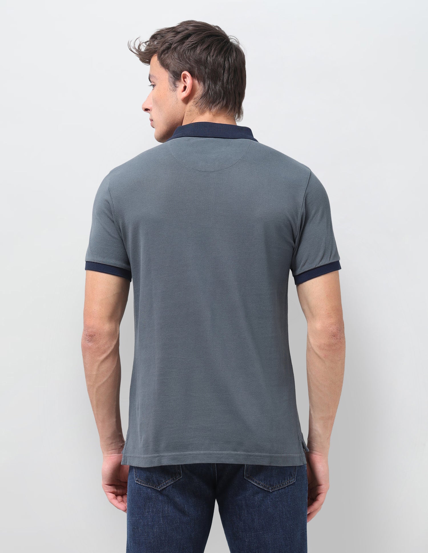 Solid Regular Fit Polo Shirt Dark Grey - U.S. Polo Assn. India | Large
