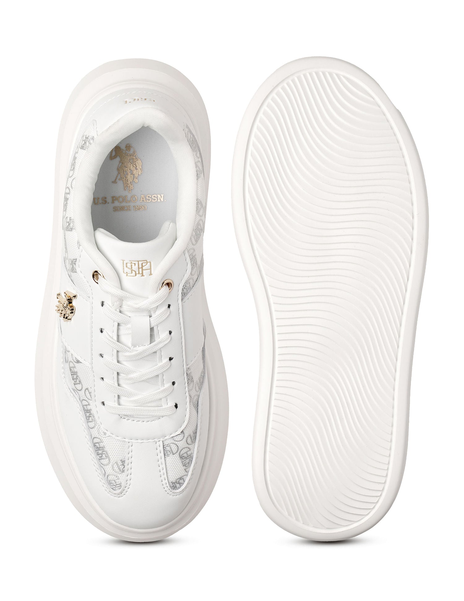Women Marlene 2.0 Lace Up Sneakers White - U.S. Polo Assn. India | Large