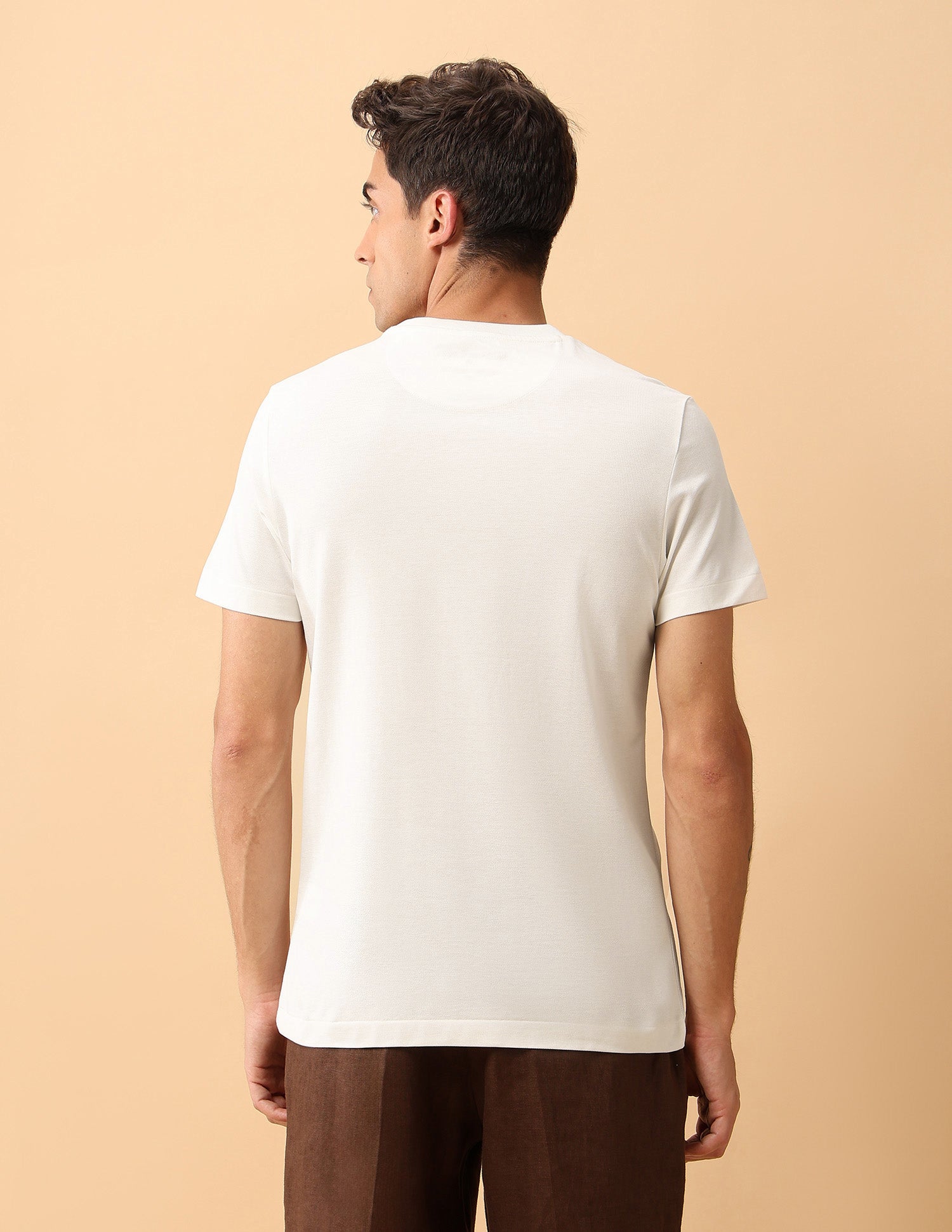 Pacho X Slim Fit Pure Cotton T-Shirt Off White - U.S. Polo Assn. India | Large