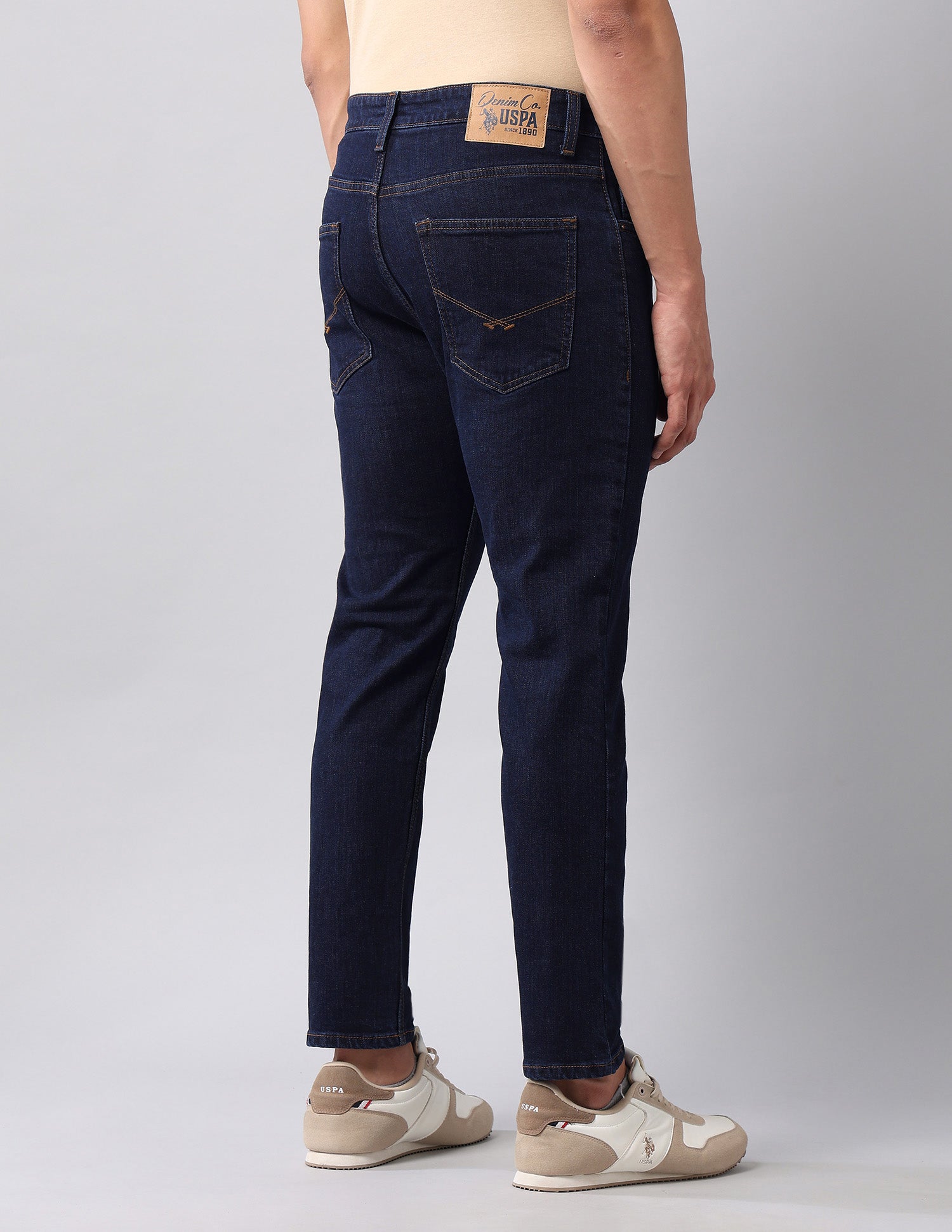 Cole Comfort Cropped Fit Blue Jeans Dark Wash - U.S. Polo Assn. India | Large