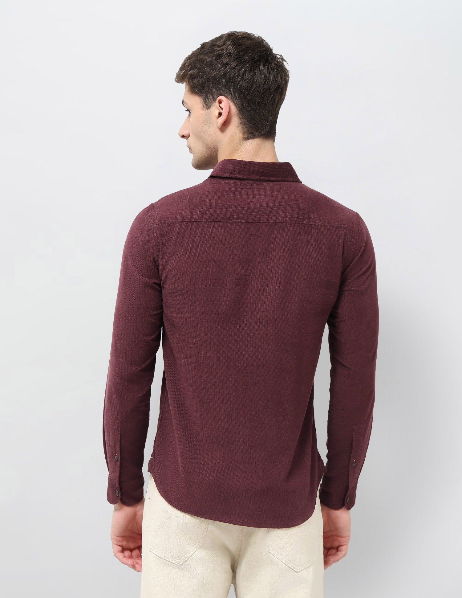 Corduroy Regular Fit Shirt Maroon - U.S. POLO ASSN. | Large