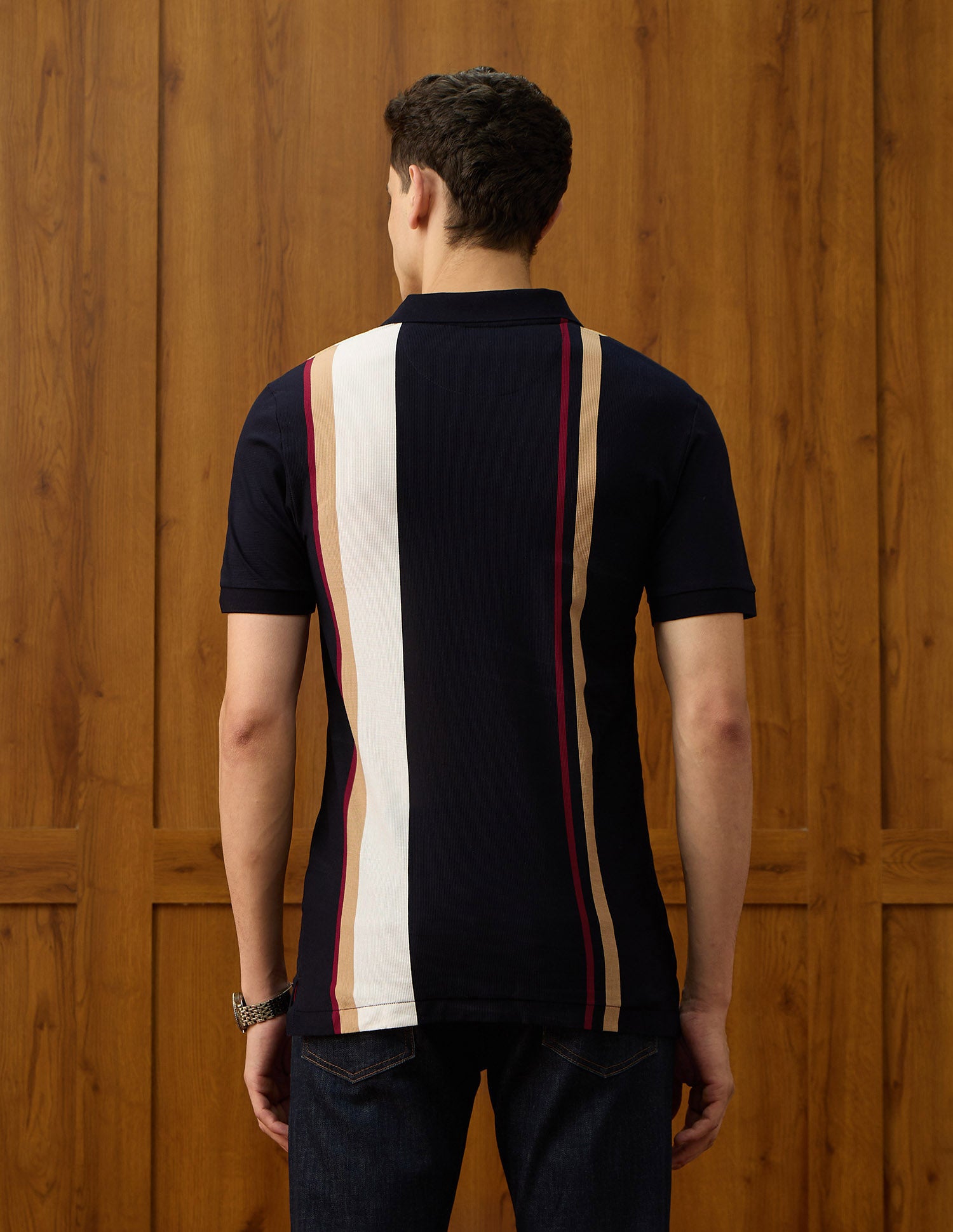 Vertical Striped Varsity Theatre Polo Shirt Navy - U.S. POLO ASSN. | Large