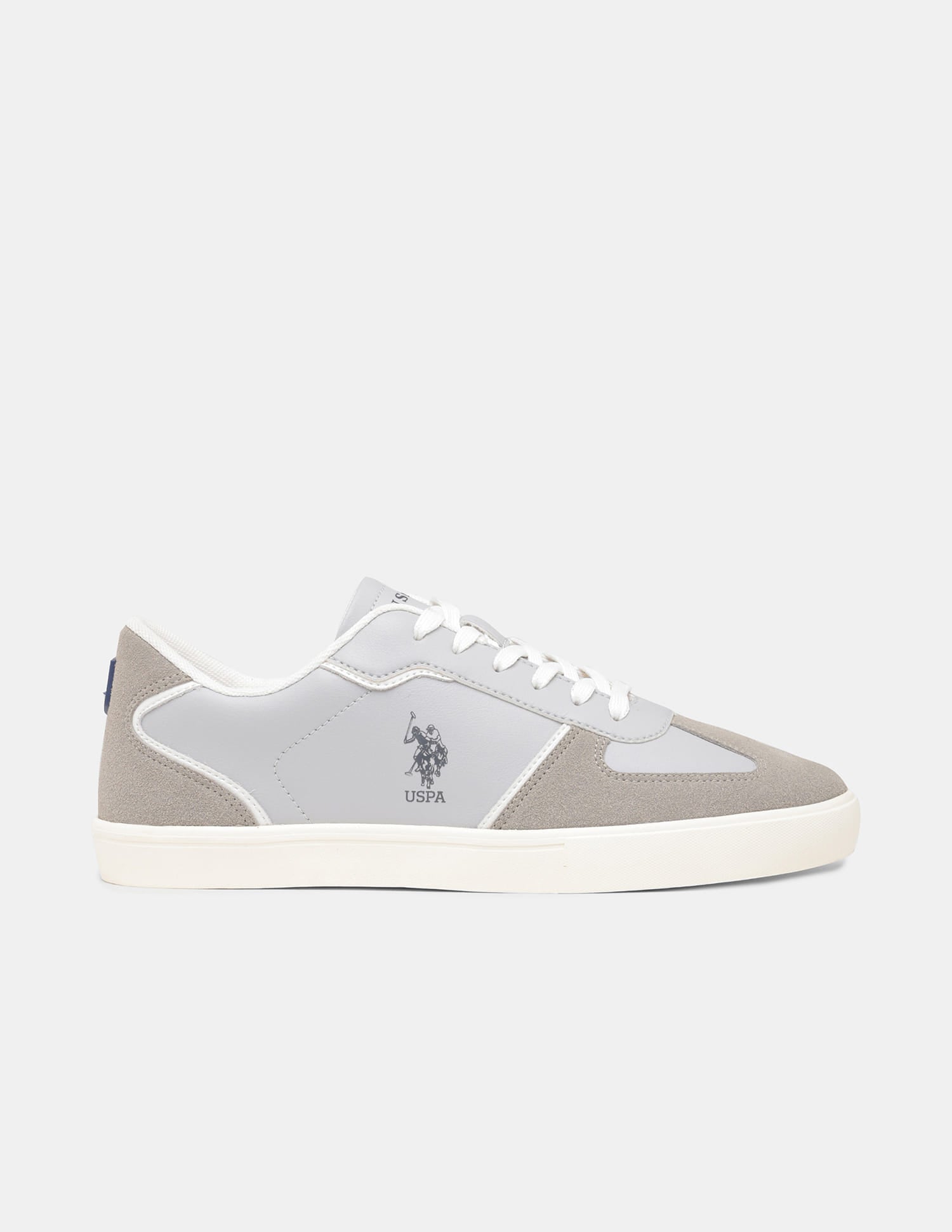 Men Colour Blocked Suede Oberon Sneakers Grey - U.S. Polo Assn. India | Large