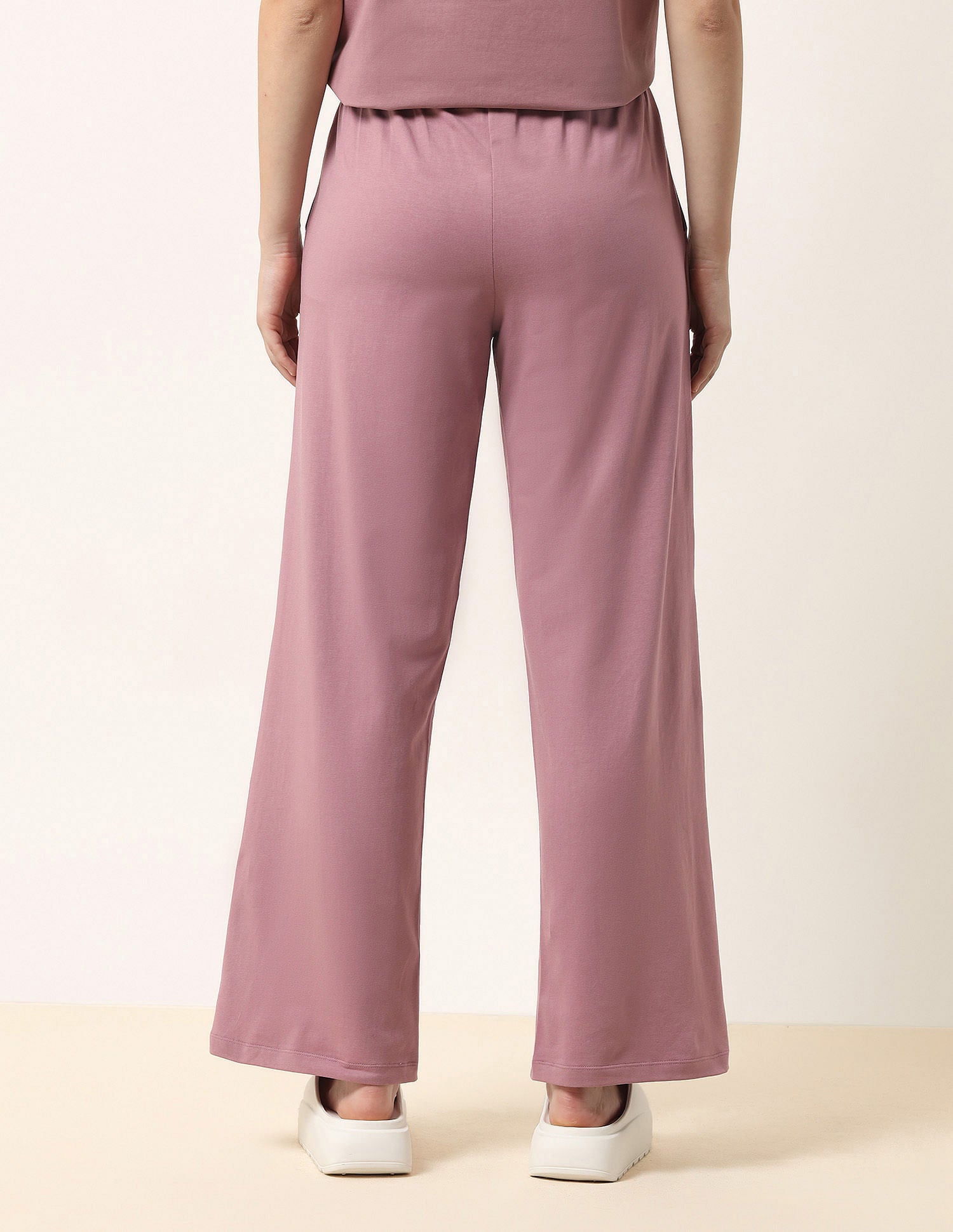 High-Rise Wide Leg Lounge Pants Purple - U.S. POLO ASSN. | Large