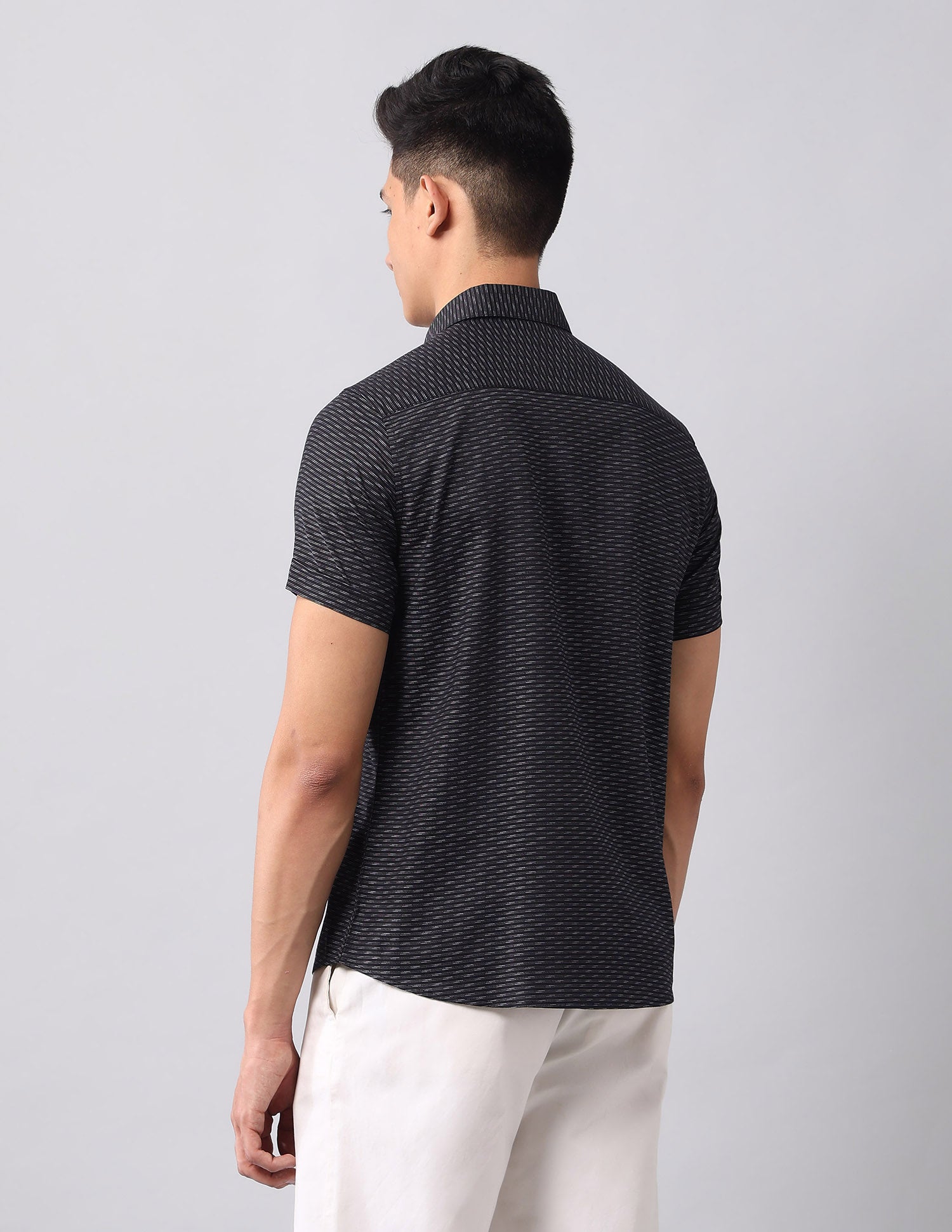 All Over Printed Dobby Shirt Black - U.S. POLO ASSN. | Large