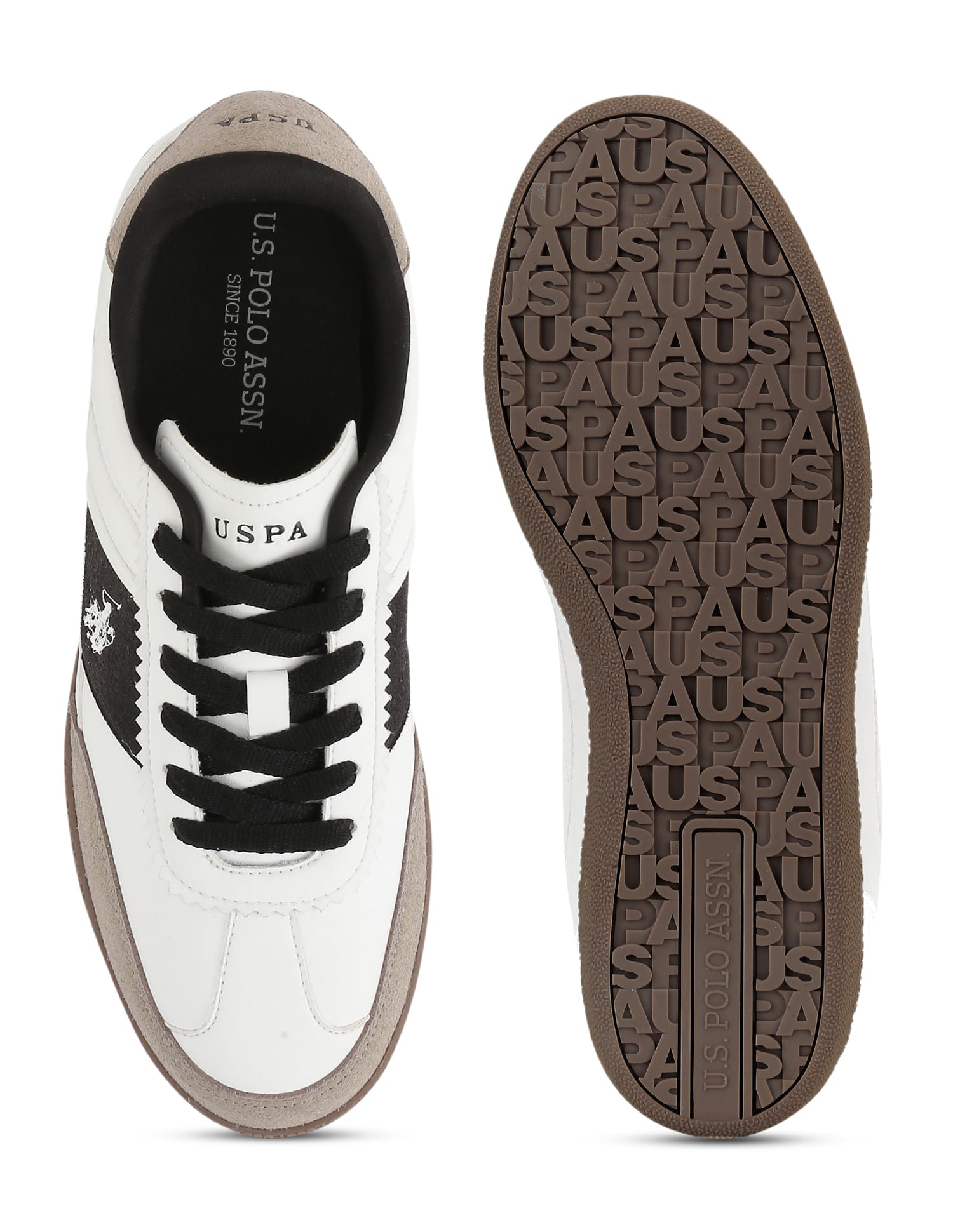 Men Colour Blocked Gaffer Sneakers Off White - U.S. POLO ASSN. | Large