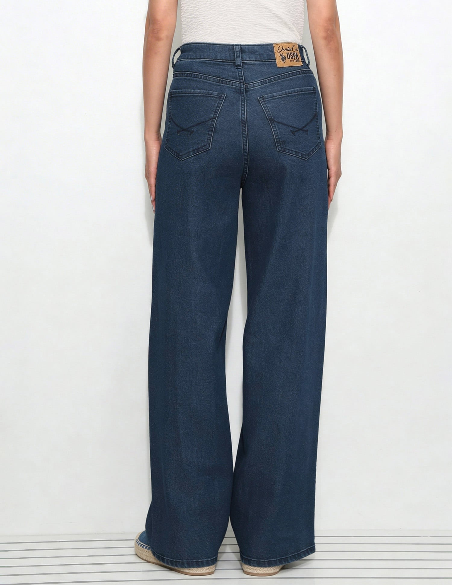 High Rise Baggy Fit Jeans Blue - U.S. Polo Assn. India | Large