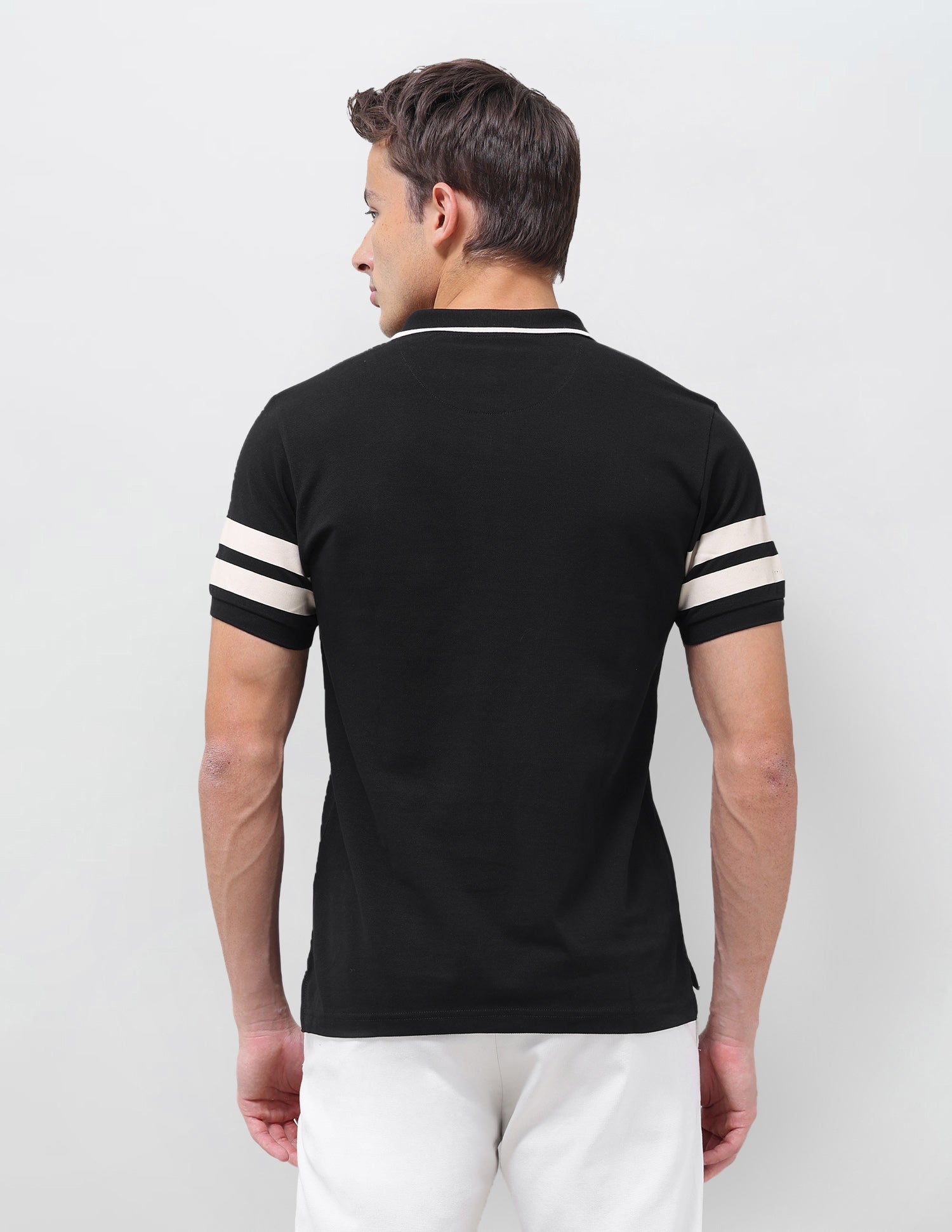 Solid Slim Fit Polo Shirt Black - U.S. Polo Assn. India | Large