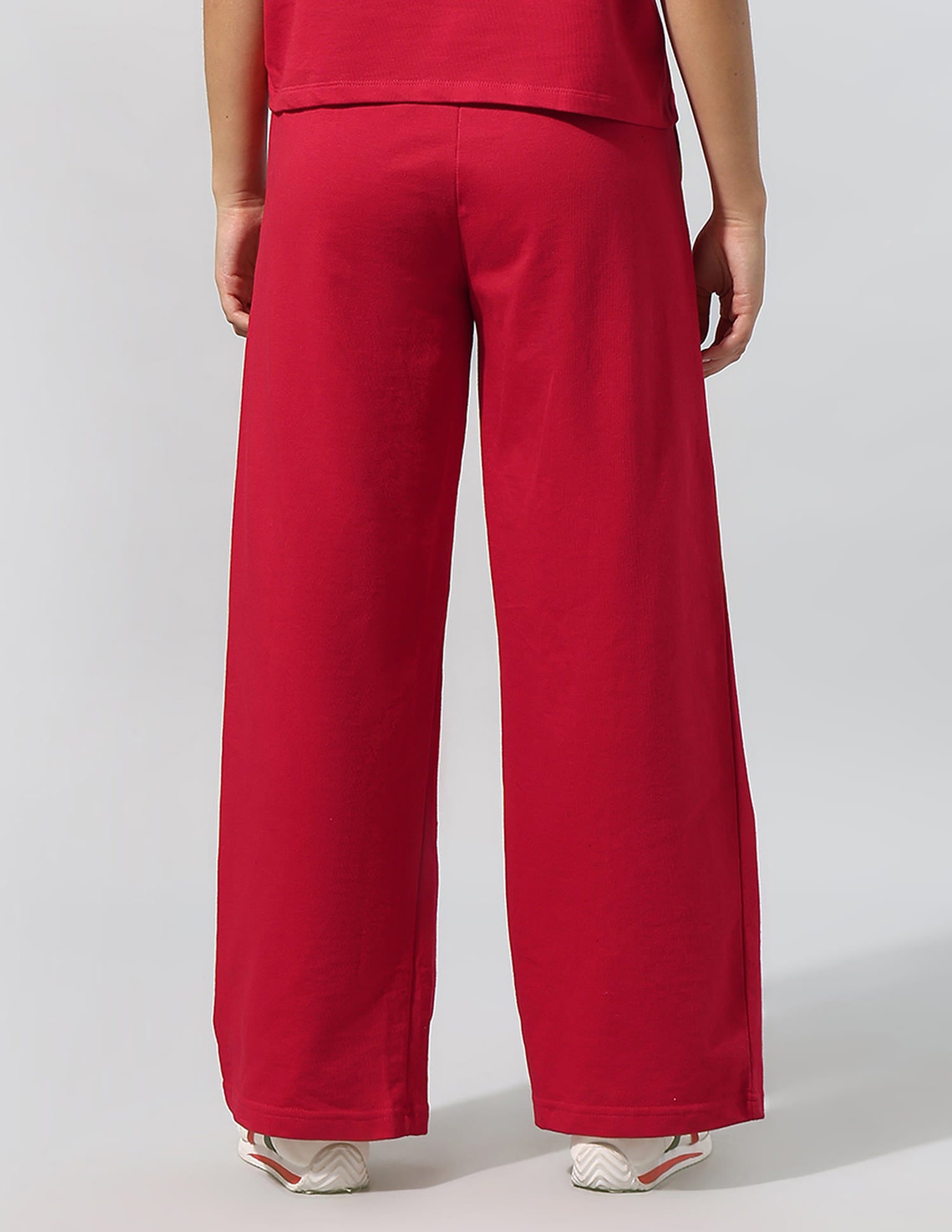 High Waist Wide Leg Trousers Red - U.S. Polo Assn. India | Large