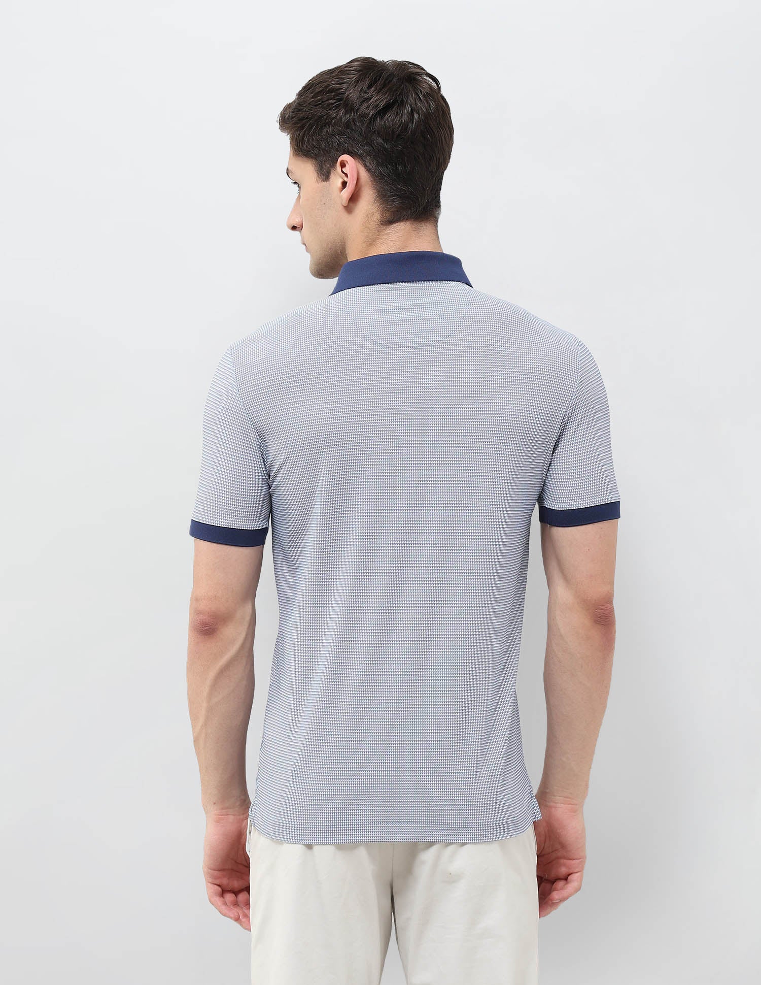 All-Over Printed Slim Fit Polo Shirt Navy - U.S. POLO ASSN. | Large