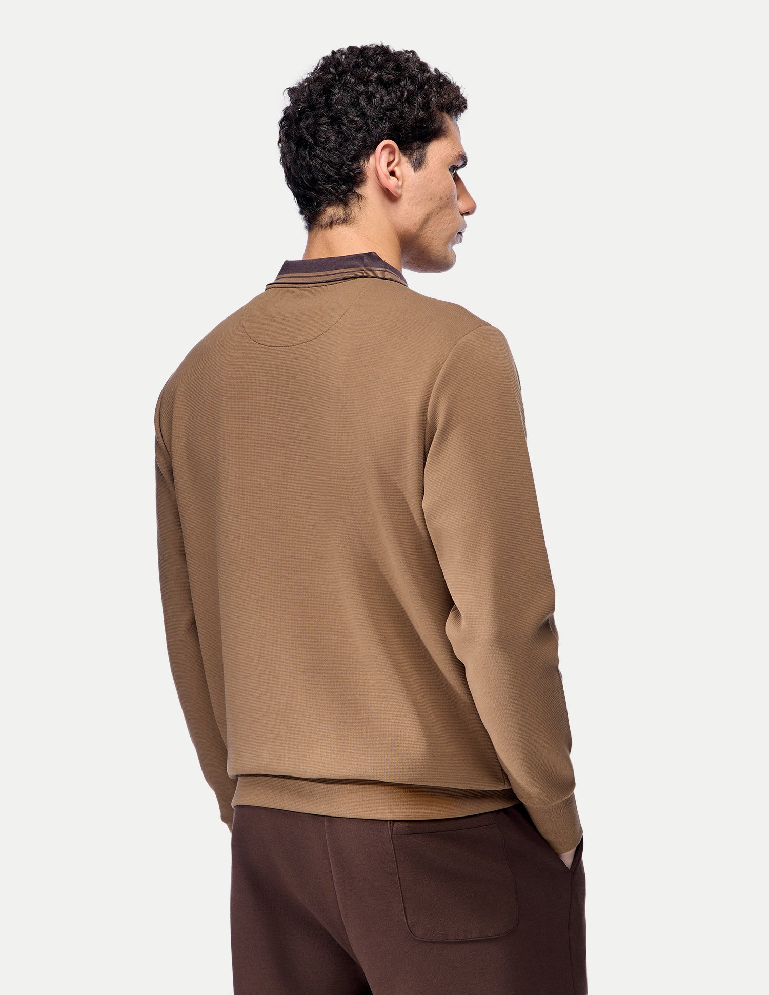 Brand Embroidered Slim Fit Sweatshirt Brown - U.S. Polo Assn. India | Large
