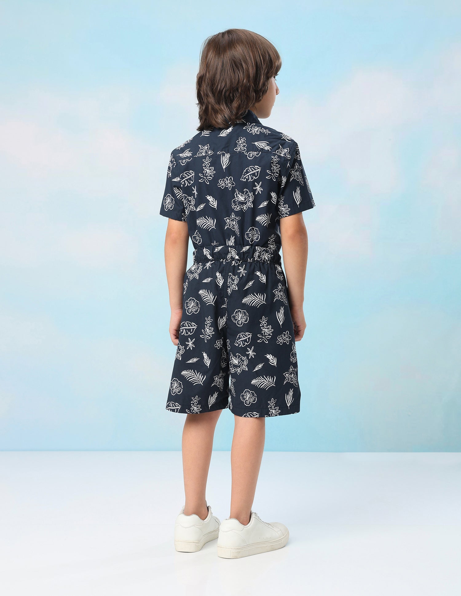 Floral Printed Slim Fit Shorts Navy - U.S. Polo Assn. India | Large