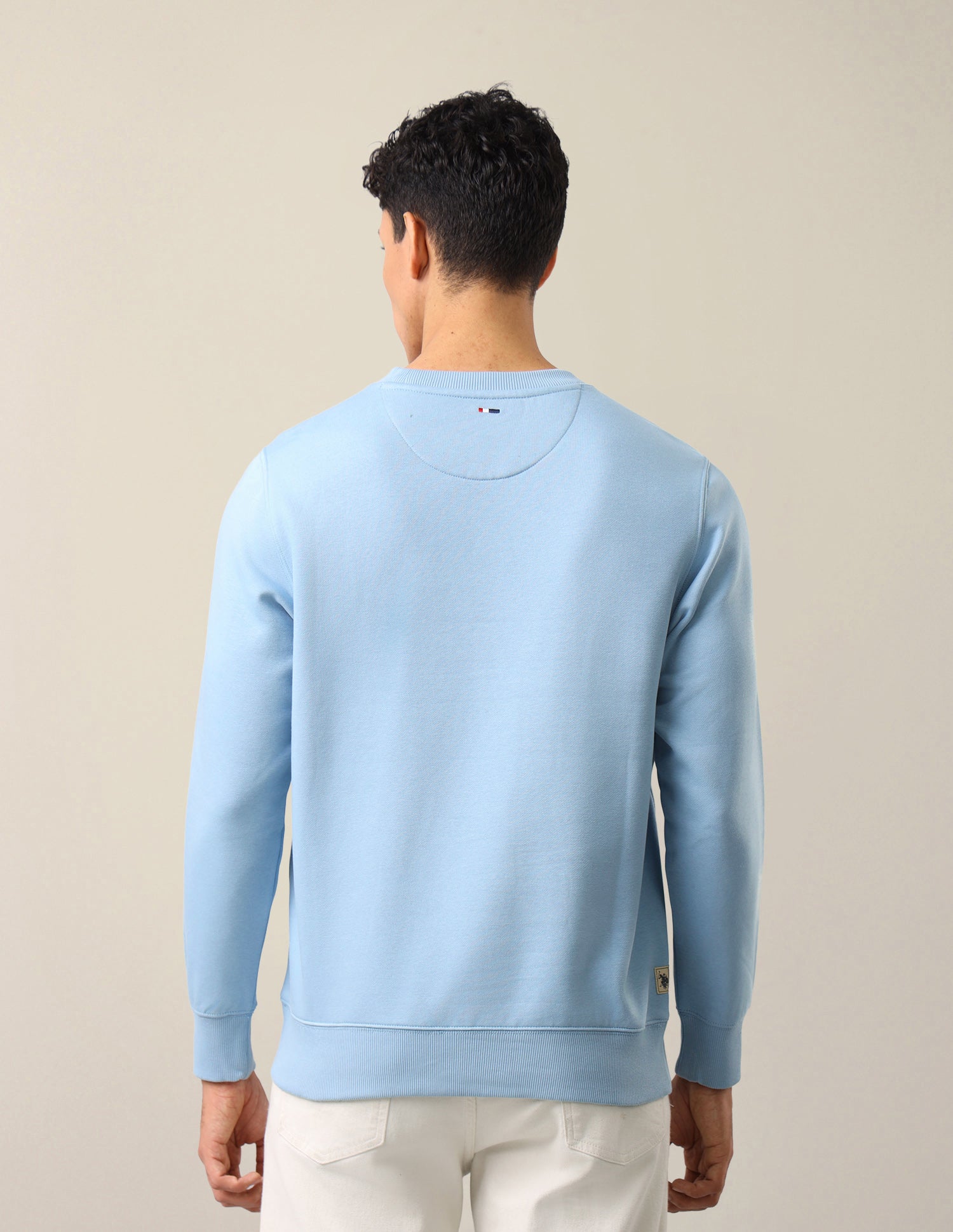 Brand Embroidered Regular Fit Sweatshirt Blue - U.S. Polo Assn. India | Large