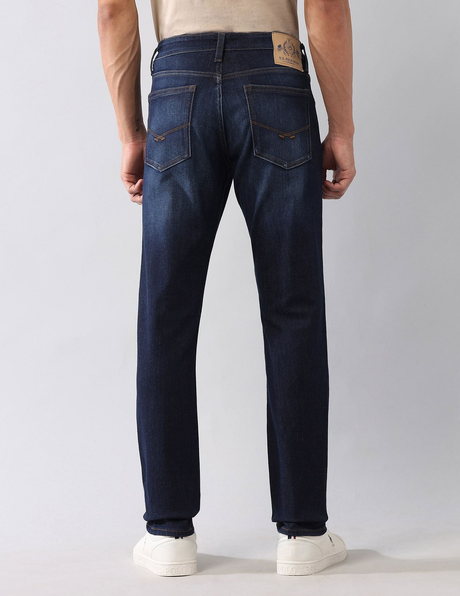 Brandon Slim Tapered Fit Blue Jeans Blue - U.S. POLO ASSN. | Large