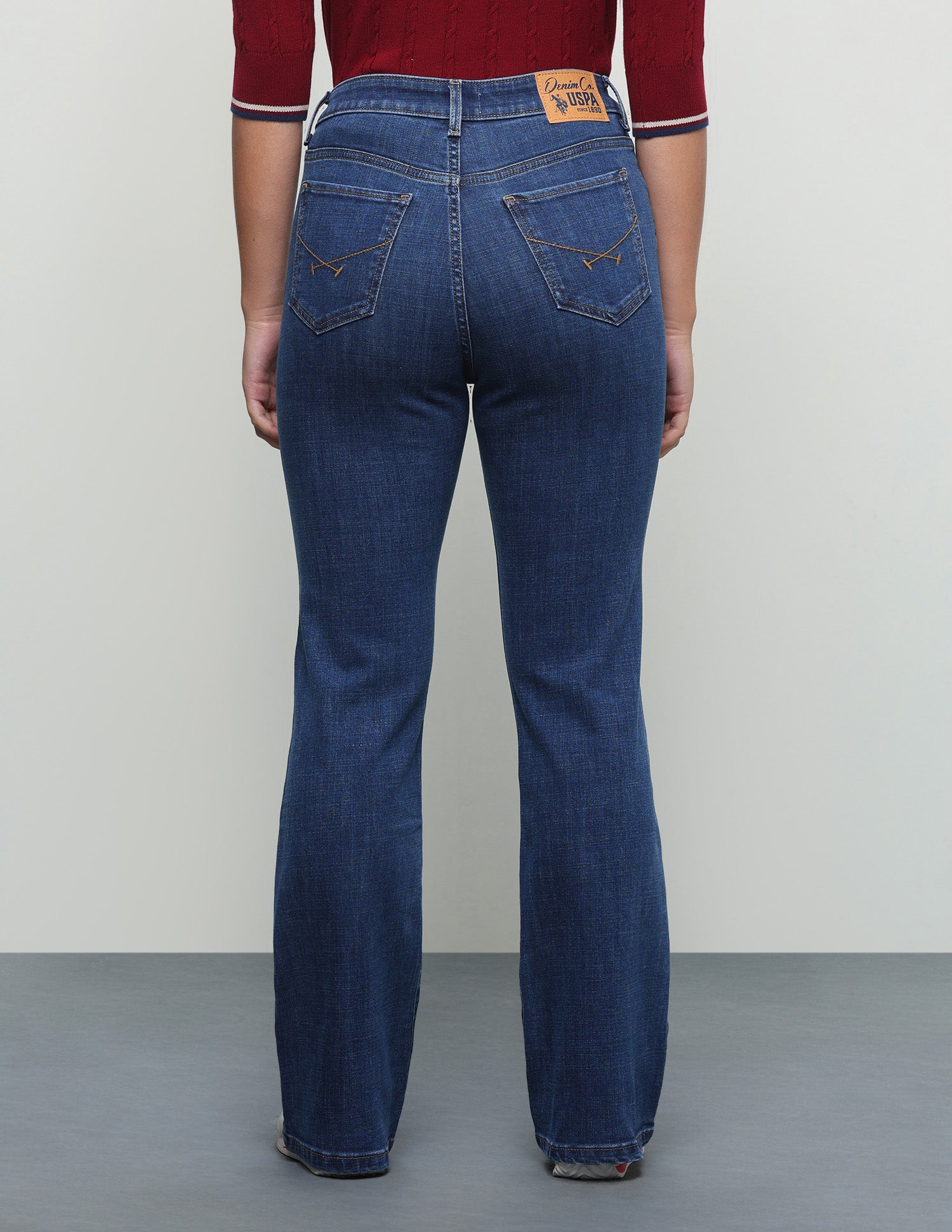 High Rise Bootcut Fit Jeans Dark Blue - U.S. Polo Assn. India | Large