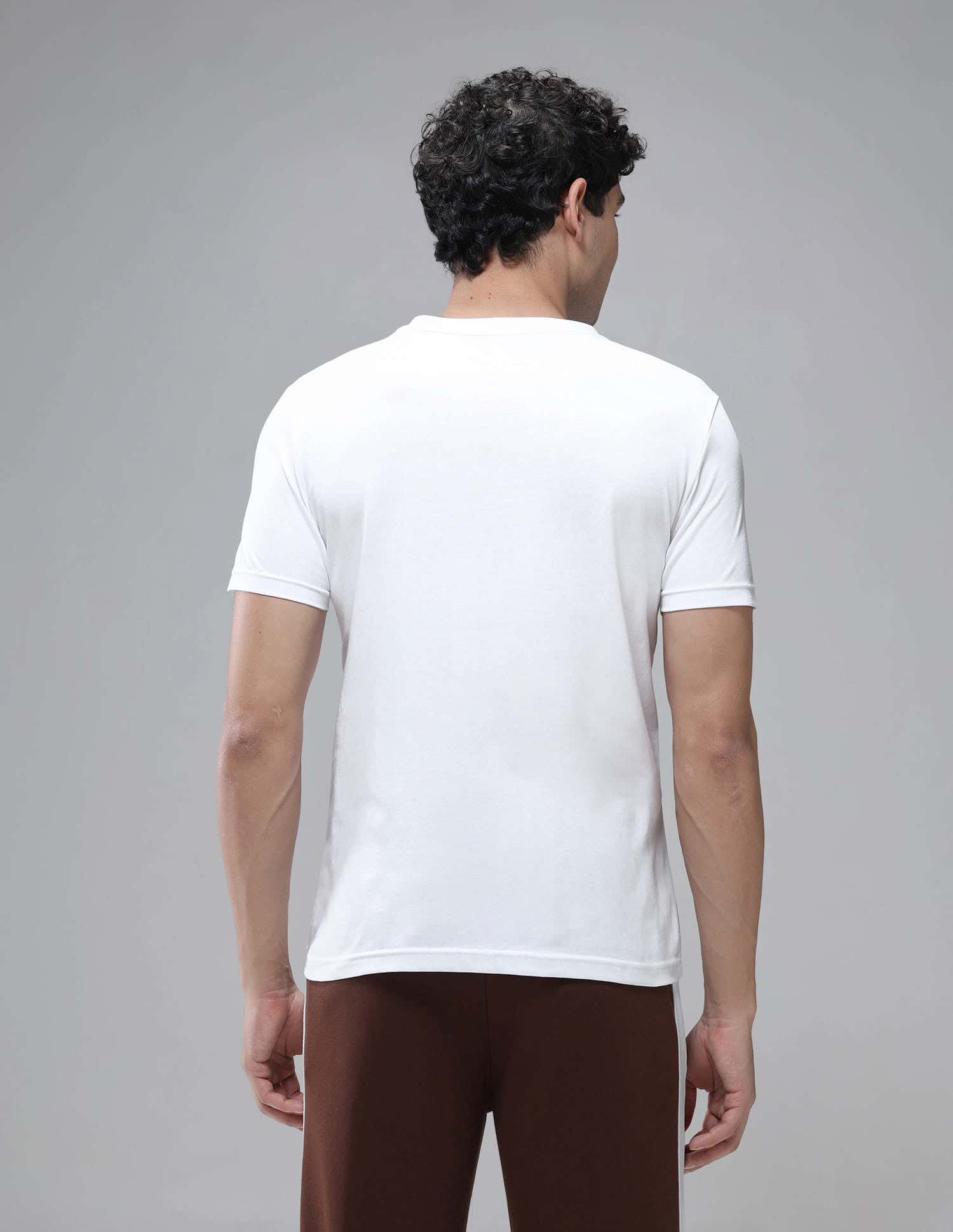 V-Neck Embroidered Logo I638 Lounge T-Shirt - Pack Of 1 White - U.S. Polo Assn. India | Large