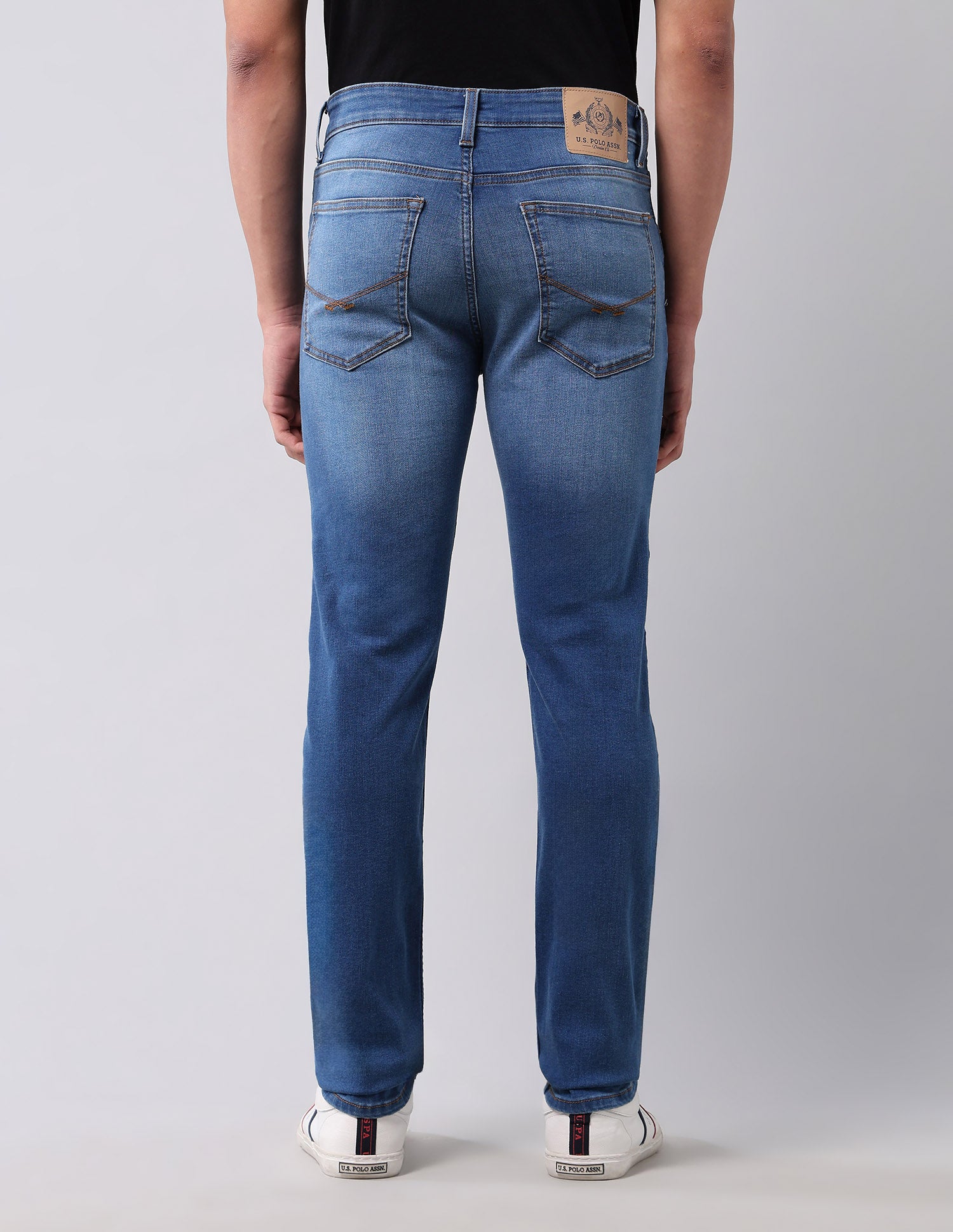 Regallo Skinny Fit Blue Jeans Med Blue - U.S. Polo Assn. India | Large