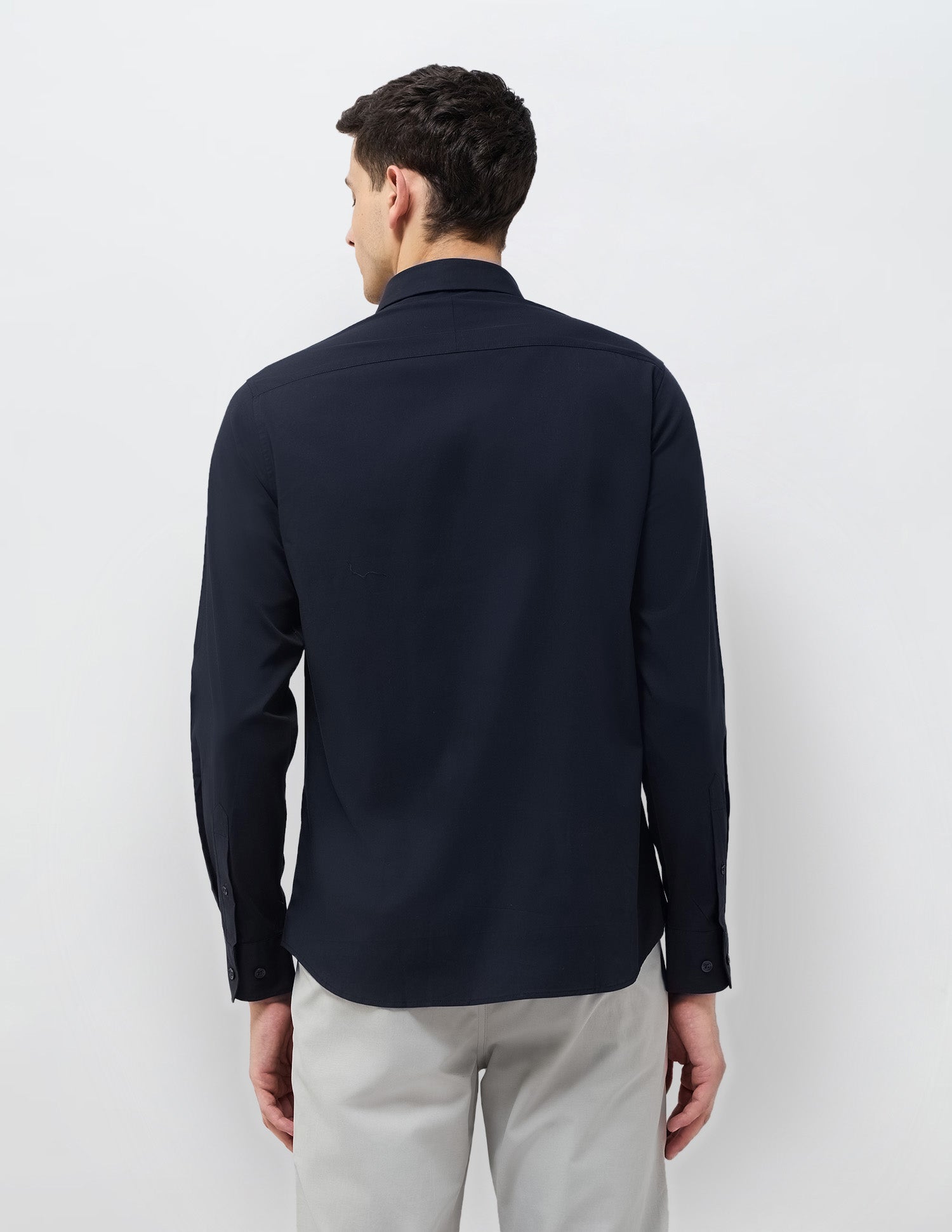 Solid Tailored Fit Shirt Navy - U.S. Polo Assn. India | Large