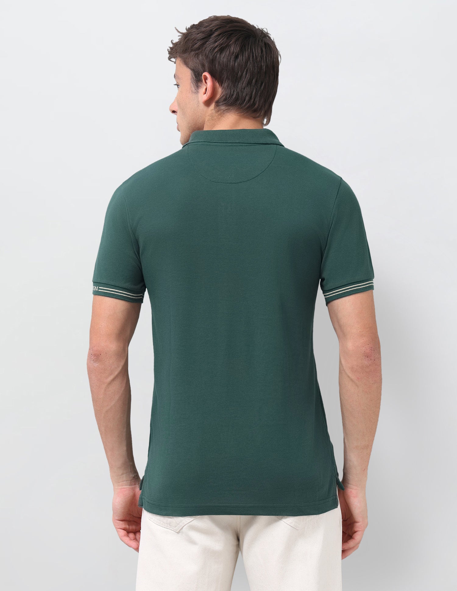 Solid Regular Fit Polo Shirt Dark Green - U.S. Polo Assn. India | Large