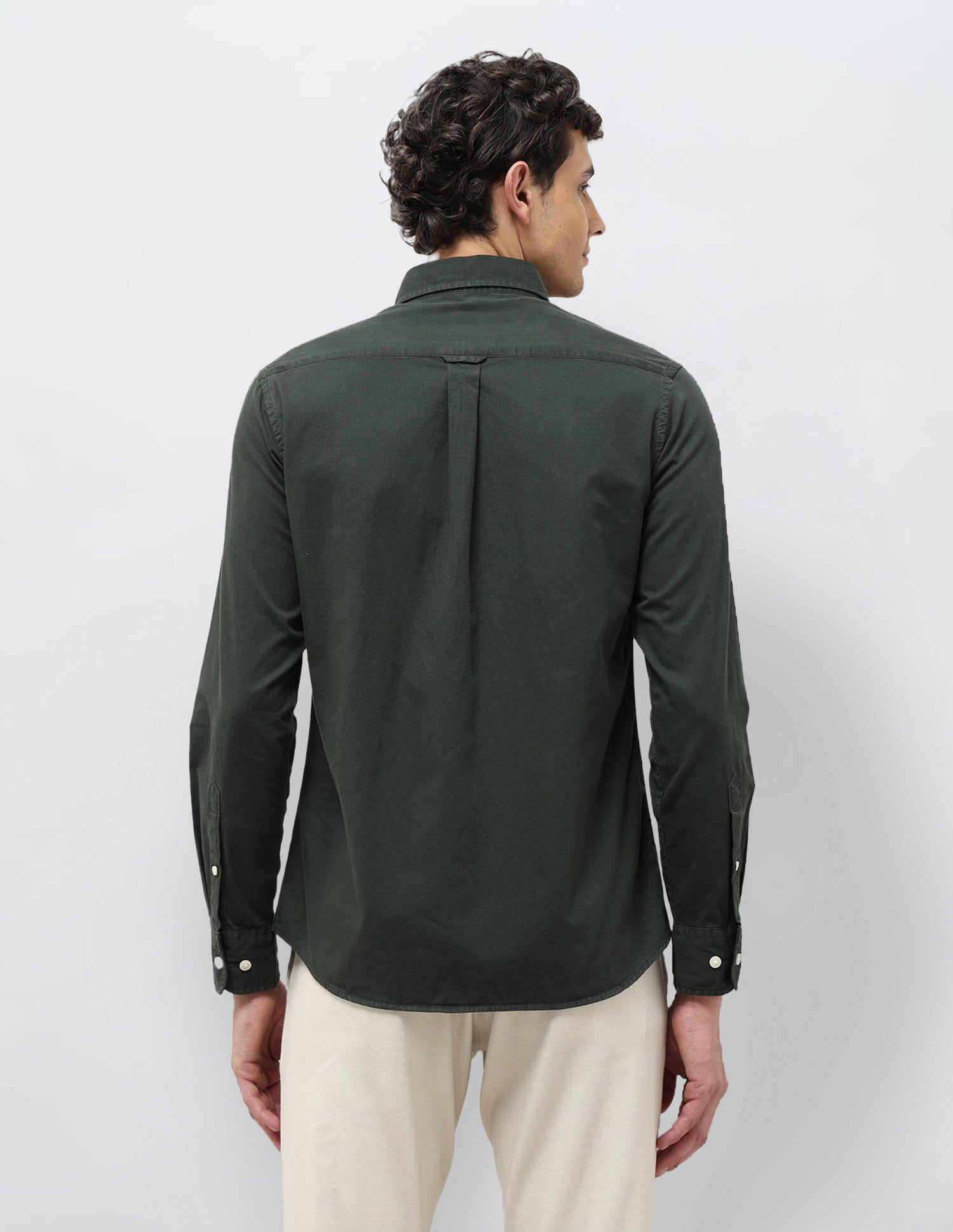 Twill Tailored Fit Shirt Olive - U.S. POLO ASSN. | Large