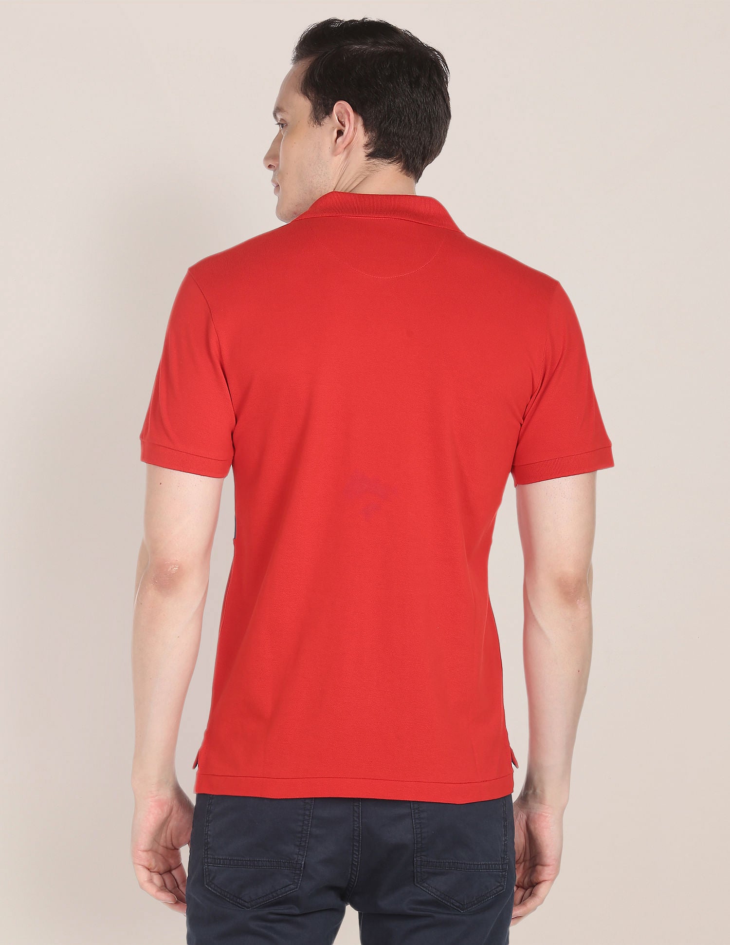 Brand Print Cotton Polo Shirt Red - U.S. Polo Assn. India | Large