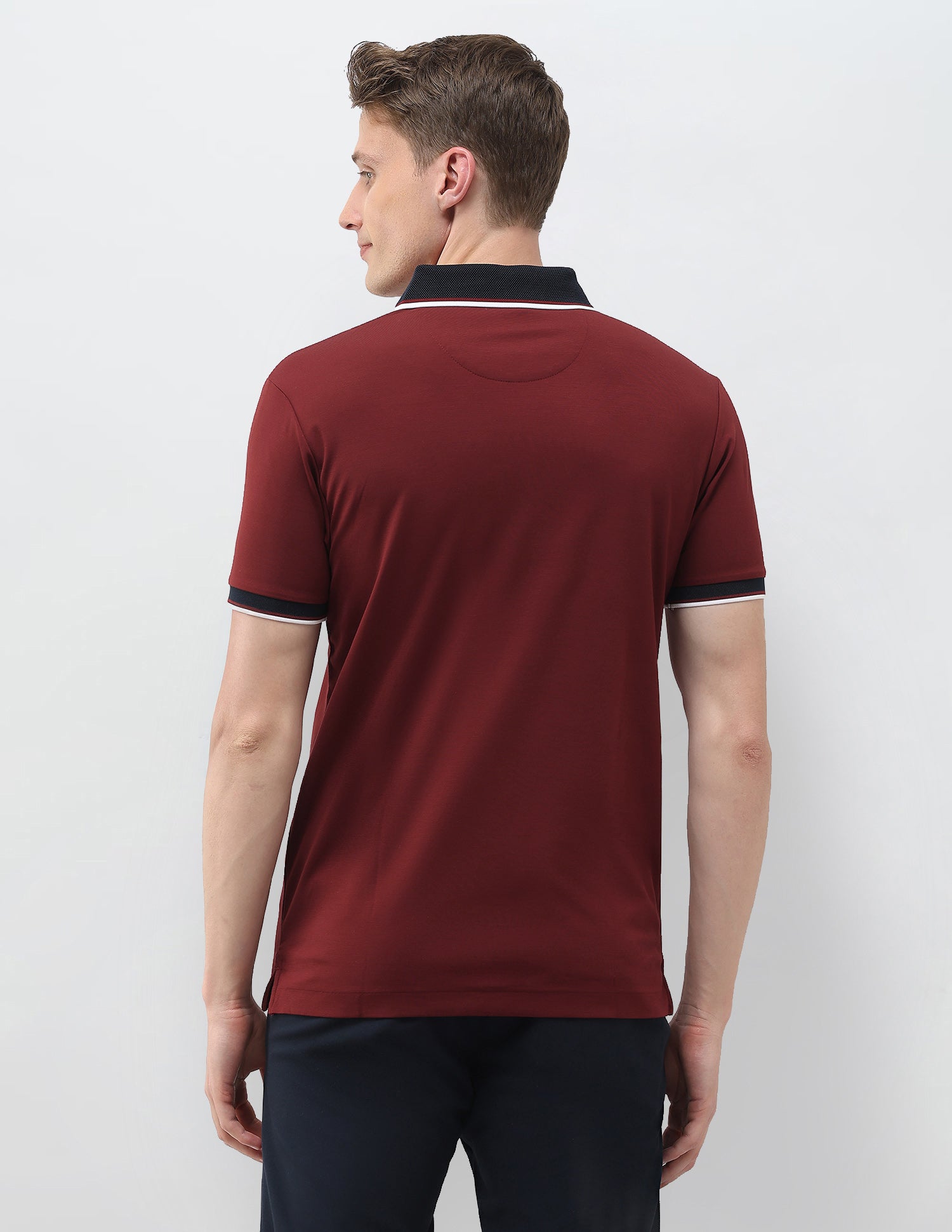 Solid Slim Fit Polo Shirt Wine - U.S. Polo Assn. India | Large