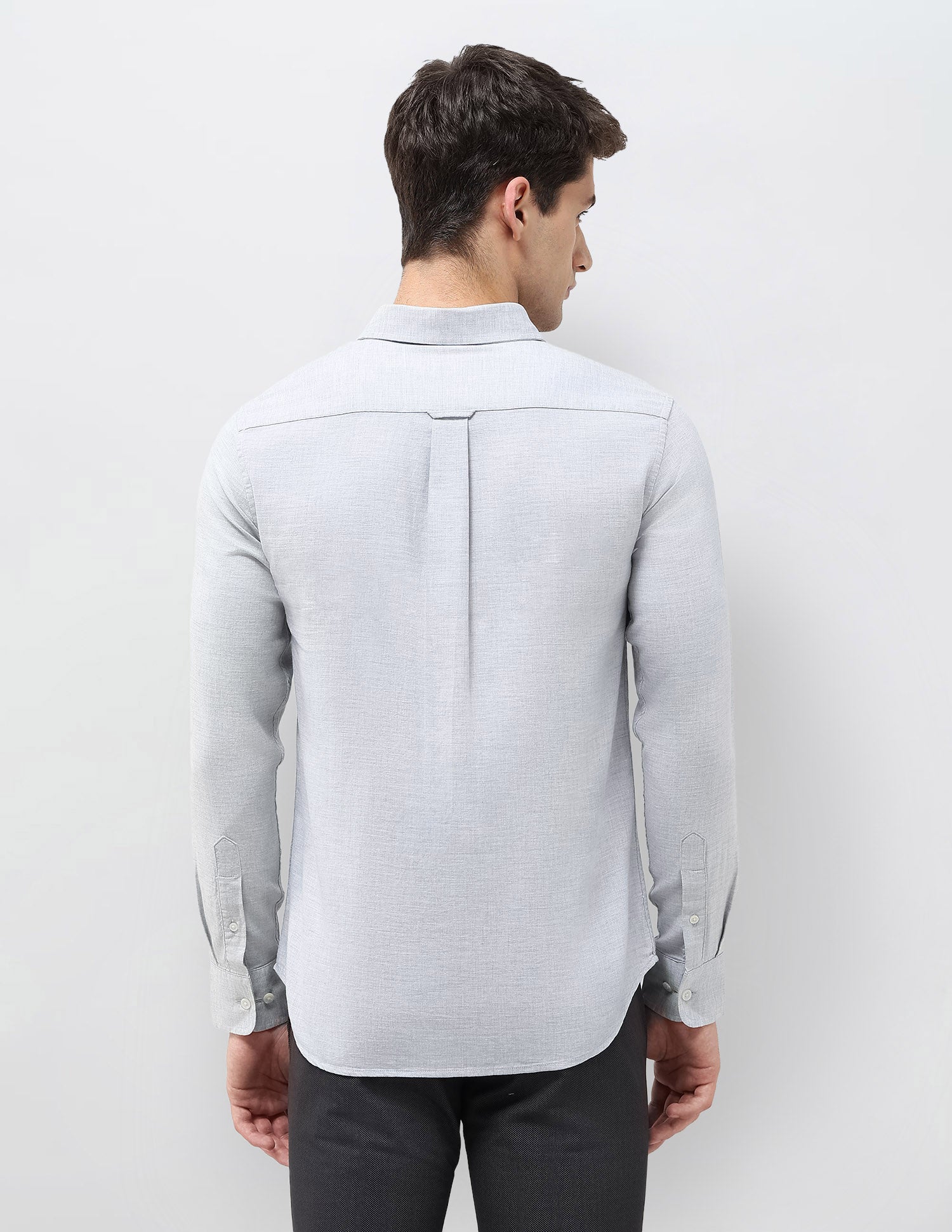 Heathered Tailored Fit Shirt Blue - U.S. POLO ASSN. | Large