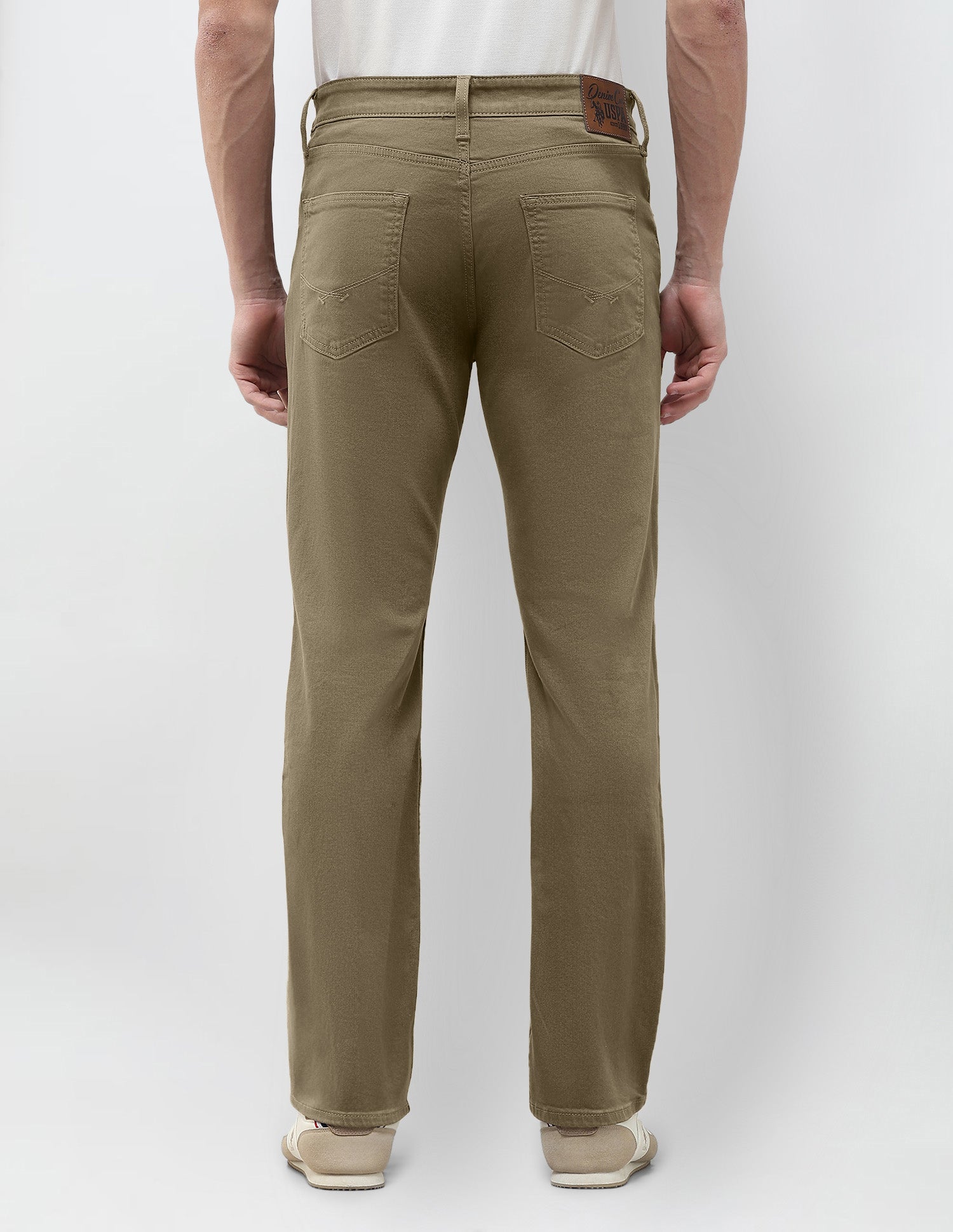 Harold Slim Straight Fit Brown Jeans Tan - U.S. Polo Assn. India | Large