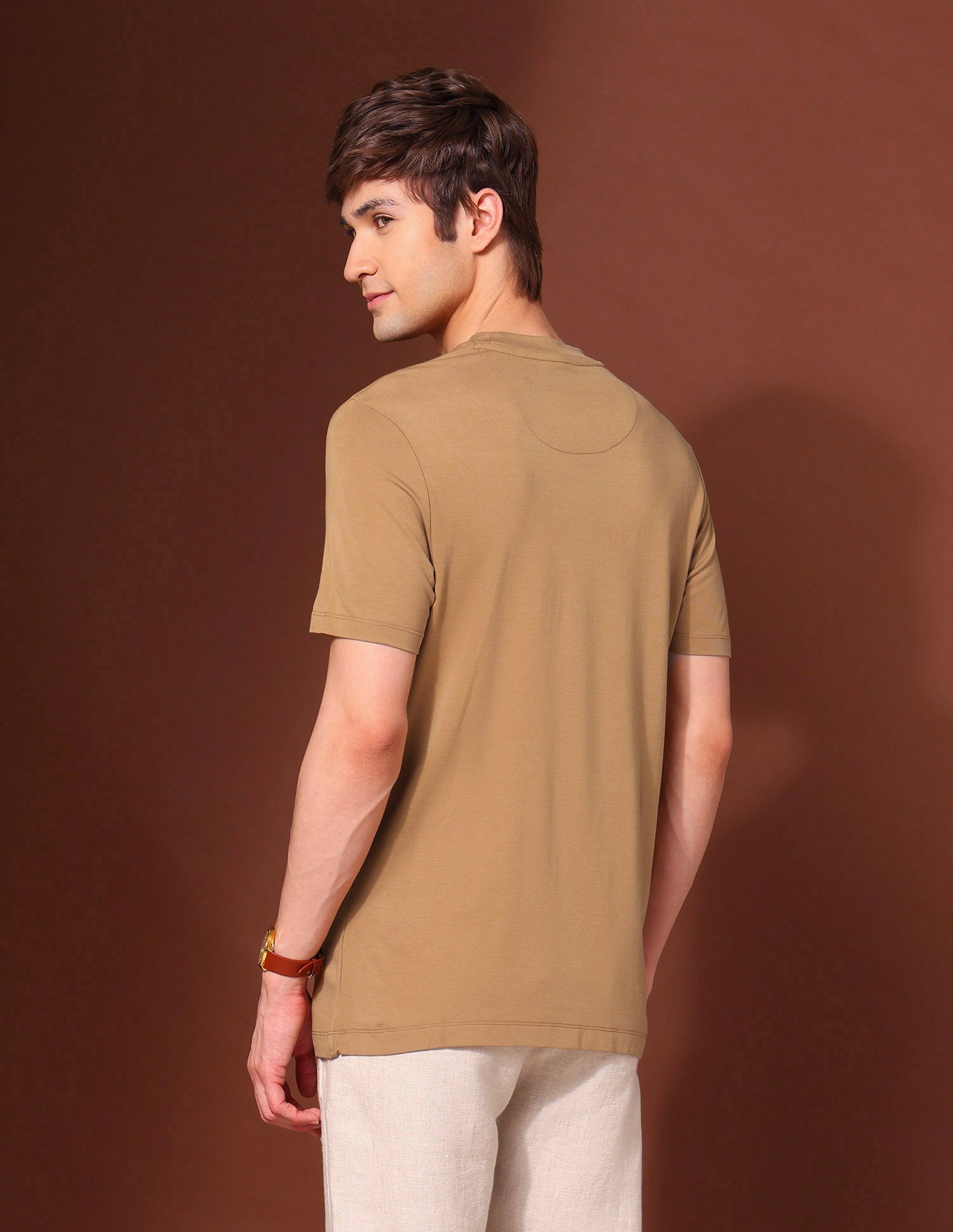 Brand Embroidered Classic T-Shirt Brown - U.S. POLO ASSN. | Large