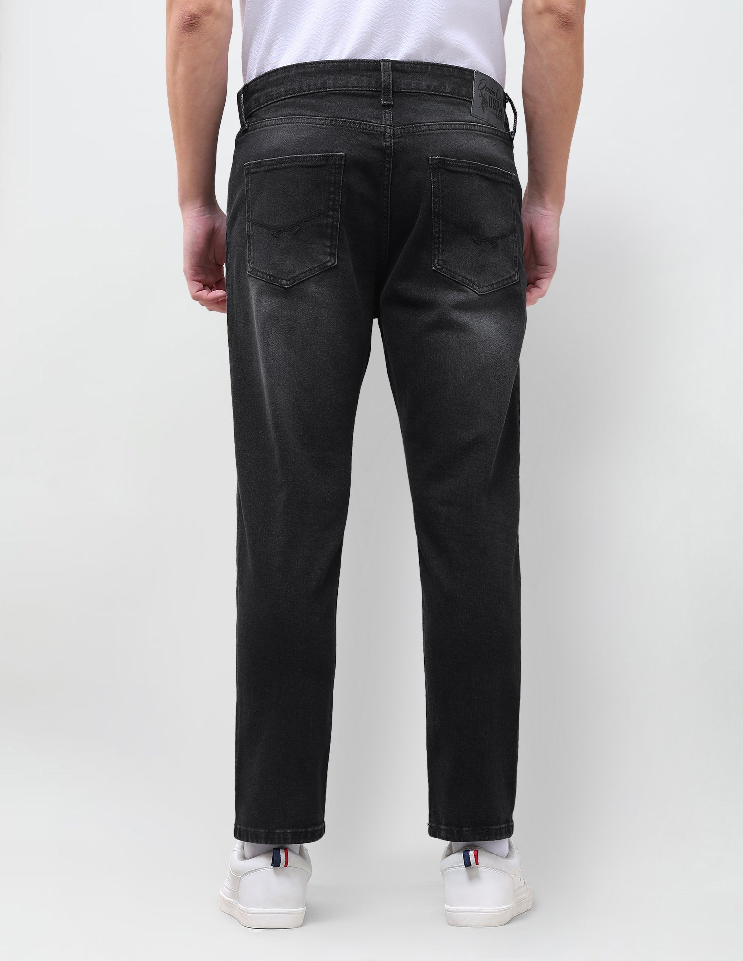 Cole Comfort Cropped Fit Black Jeans Black - U.S. Polo Assn. India | Large