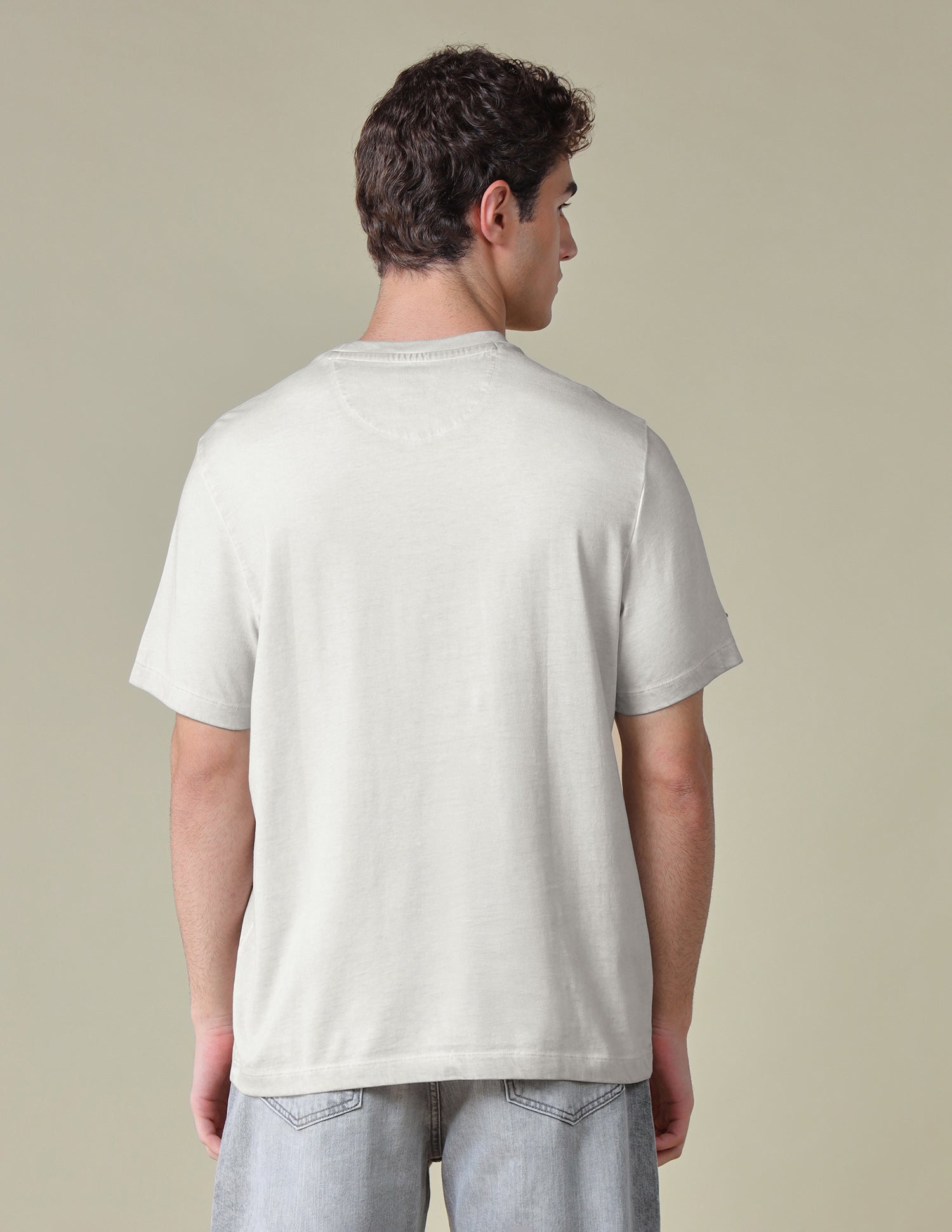 Graphic Brand Printed Relaxed Fit T-Shirt Light Grey - U.S. Polo Assn. India | Large