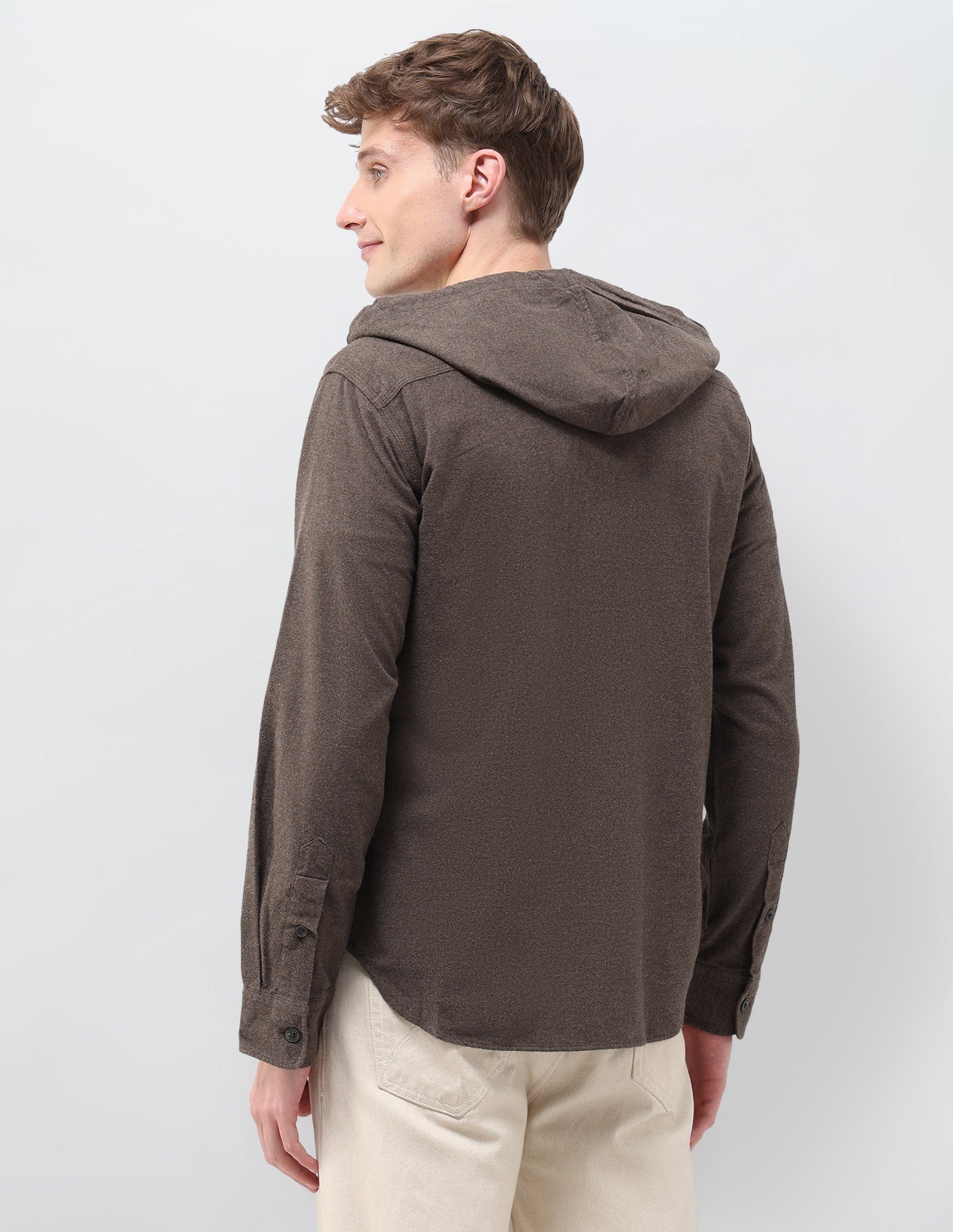 Heathered Loose Fit Shirt Dark Brown - U.S. POLO ASSN. | Large