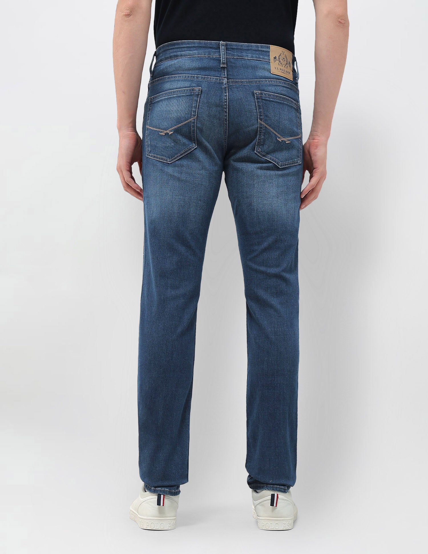 Brandon Slim Tapered Fit Stone Wash Jeans Blue - U.S. Polo Assn. India | Large