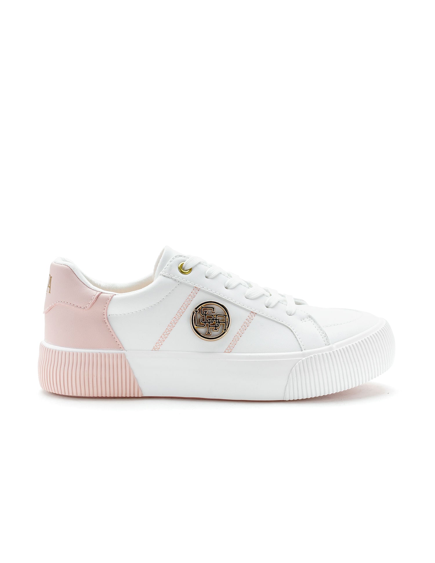 U.S. Polo Assn. Women Katy 3.0 Colourblock Sneakers with Textured Sole Light Pink - U.S. POLO ASSN. | Large