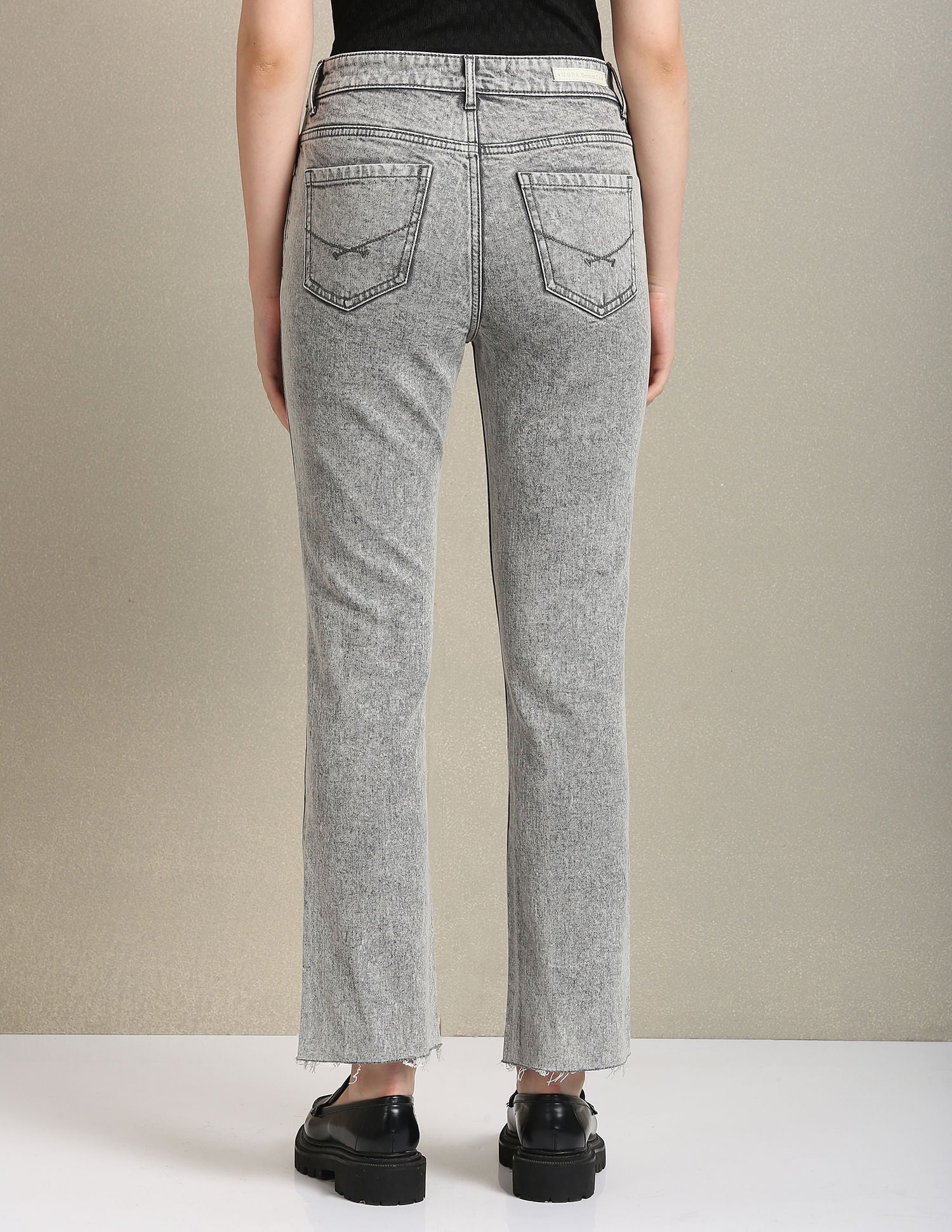 Bootcut Fit Acid Wash Jeans Grey - U.S. Polo Assn. India | Large